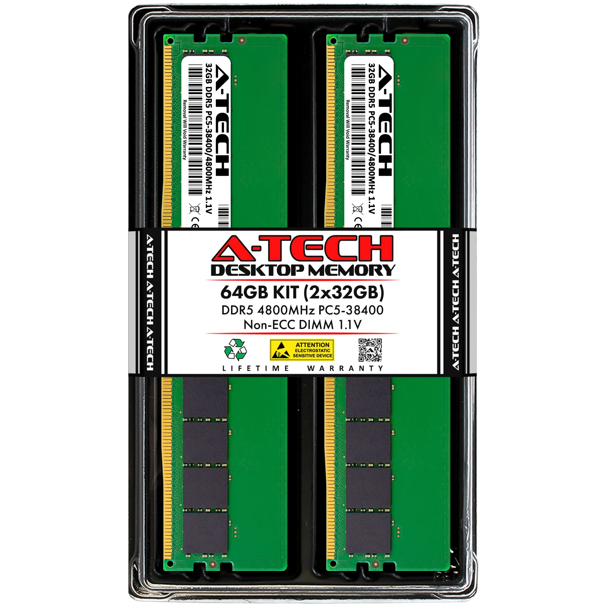 ASRock Rack AM5D4ID-2T/BCM Memory RAM | 64GB Kit (2x32GB)  DDR5 4800MHz (PC5-38400) Non-ECC DIMM