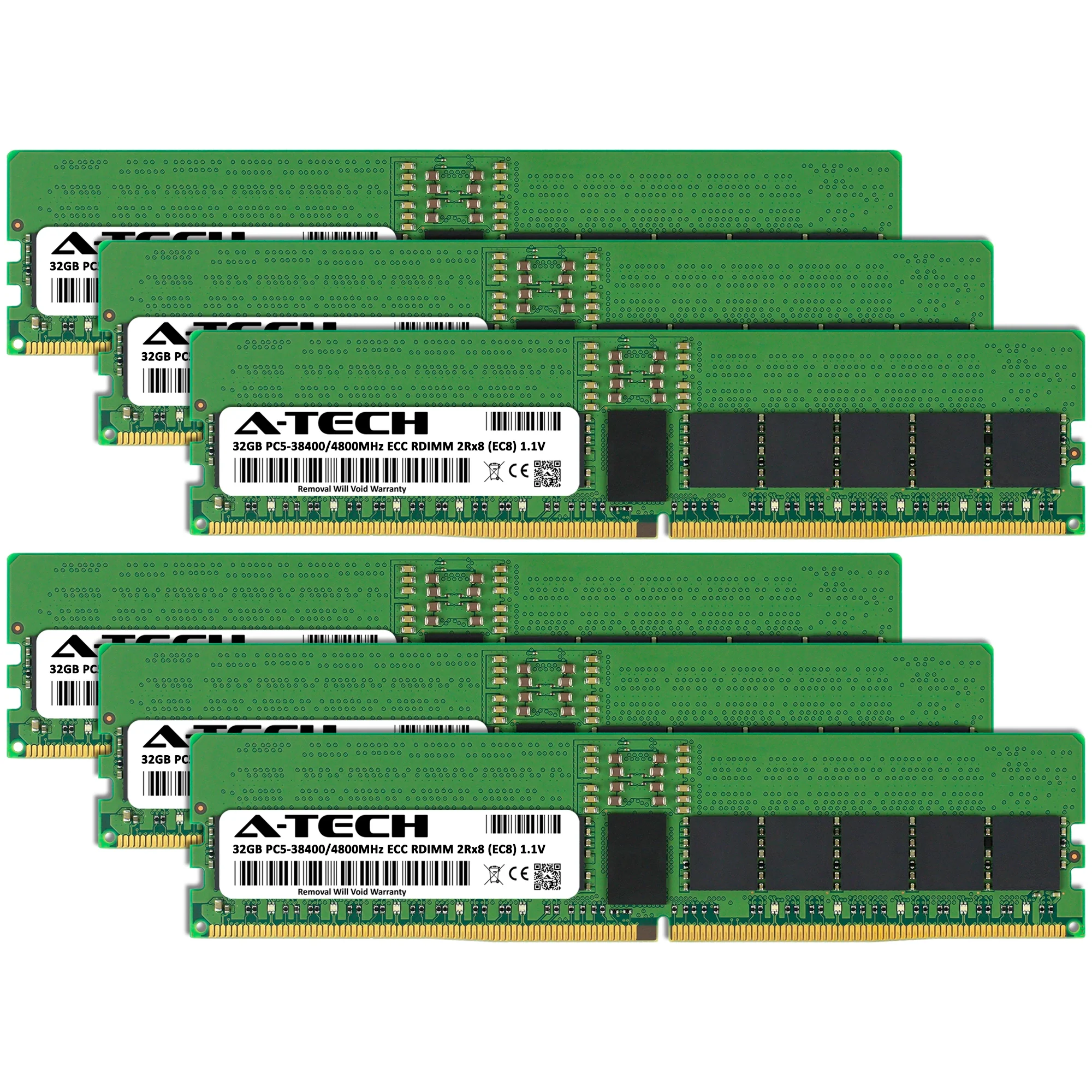 ASRock Rack GENOA2D24G-2L+ Memory RAM | 192GB Kit (6x32GB) 2Rx8 DDR5 4800MHz (PC5-38400) EC8 RDIMM - Image 2