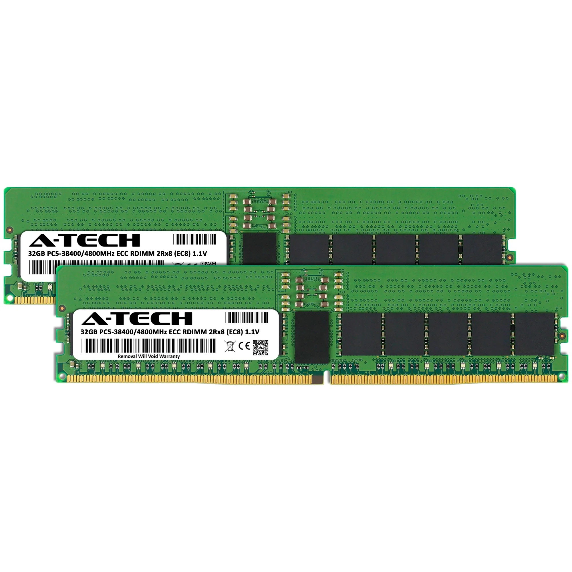 ASRock Rack GENOA2D24G-2L+ Memory RAM | 64GB Kit (2x32GB) 2Rx8 DDR5 4800MHz (PC5-38400) EC8 RDIMM - Image 2