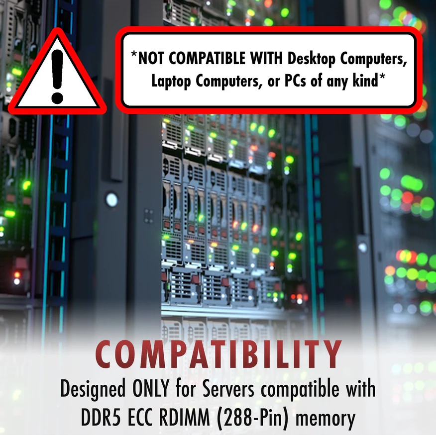 ASRock Rack GENOAD8HM3 Memory RAM | 128GB Kit (4x32GB) 2Rx8 DDR5 4800MHz (PC5-38400) EC8 RDIMM - Image 4