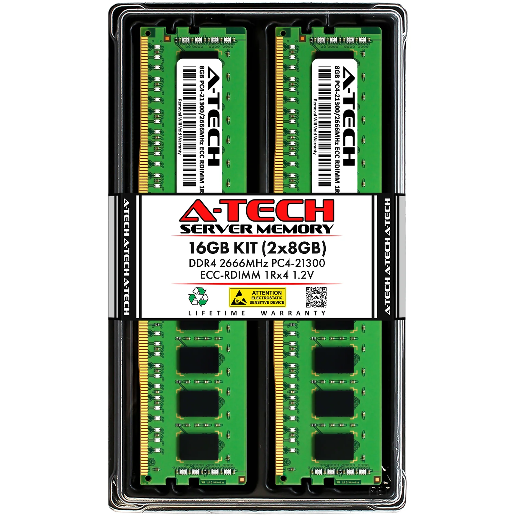 ASRock Rack ROMED8-2T Memory RAM | 16GB Kit (2x8GB) 1Rx4 DDR4 2666MHz (PC4-21300) RDIMM