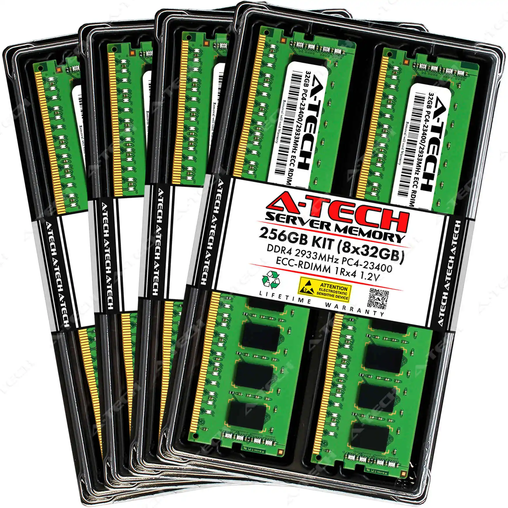 ASRock Rack ROMED8-2T Memory RAM | 256GB Kit (8x32GB) 1Rx4 DDR4 2933MHz (PC4-23400) RDIMM