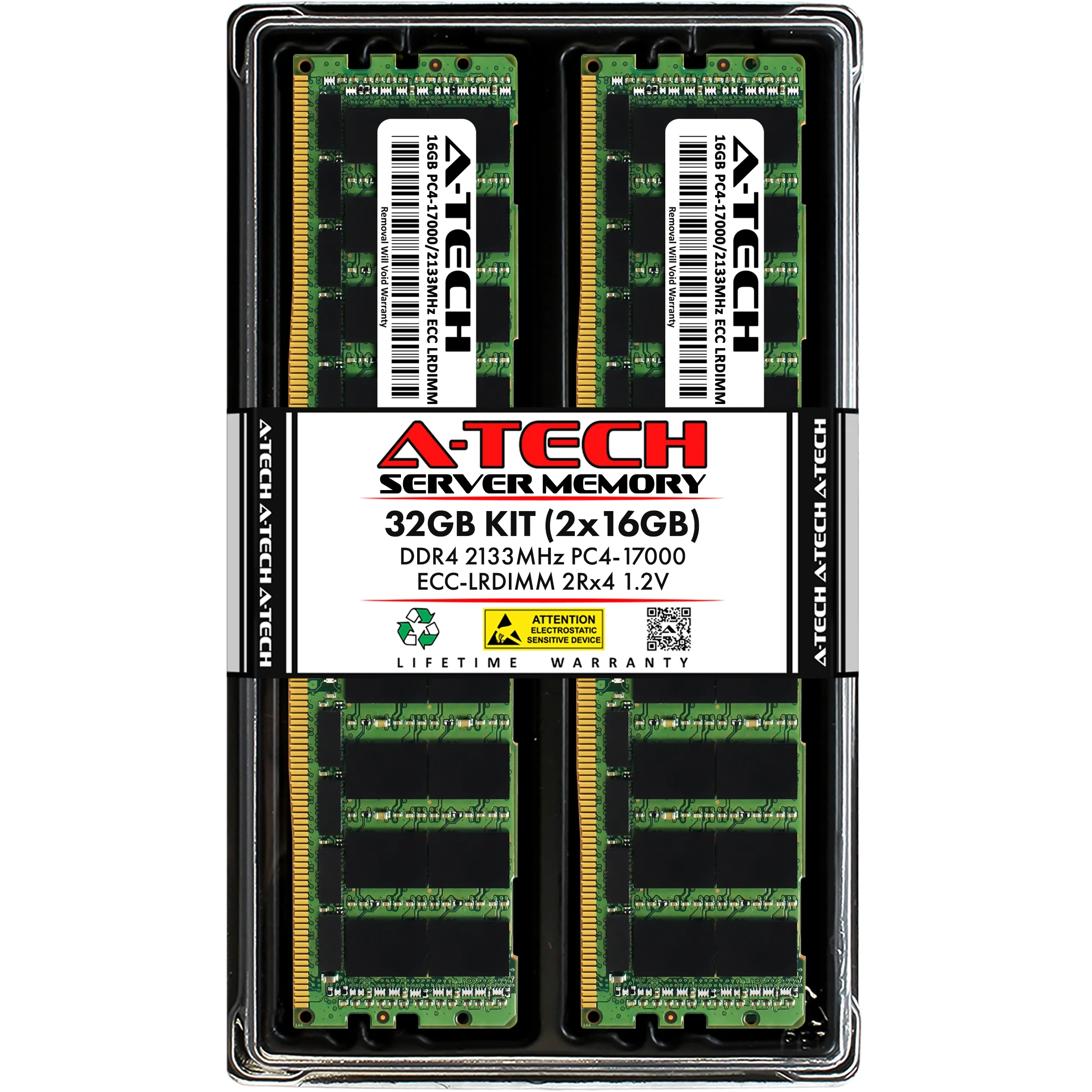 ASRock Rack ROMED8-2T Memory RAM | 32GB Kit (2x16GB) 2Rx4 DDR4 2133MHz (PC4-17000) LRDIMM