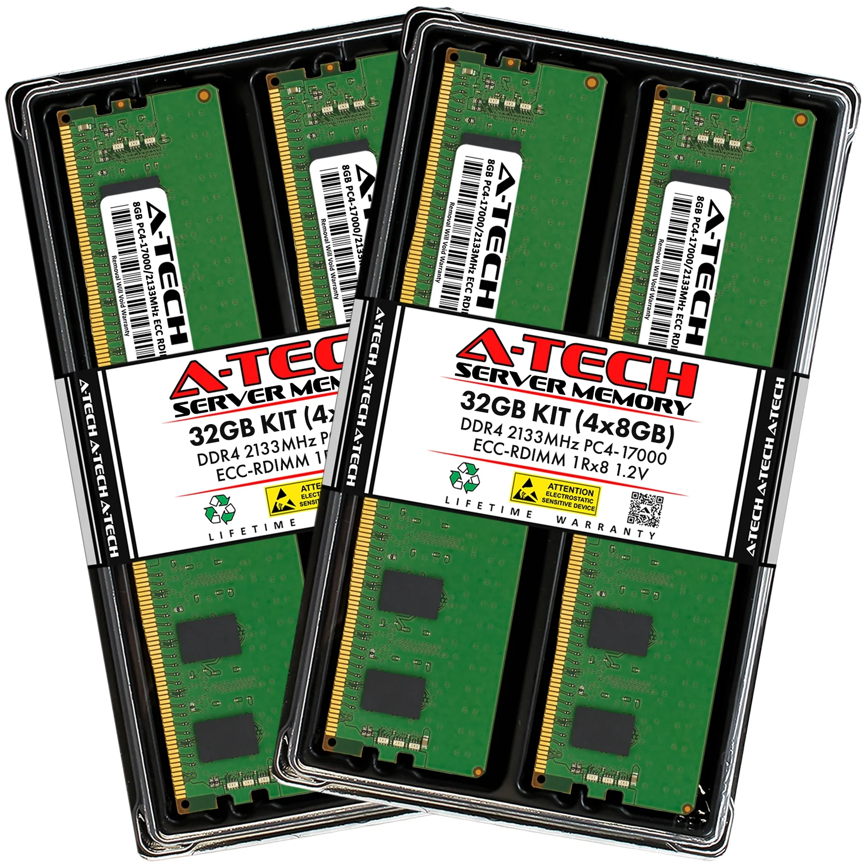 ASRock Rack ROMED8-2T Memory RAM | 32GB Kit (4x8GB) 1Rx8 DDR4 2133MHz (PC4-17000) RDIMM