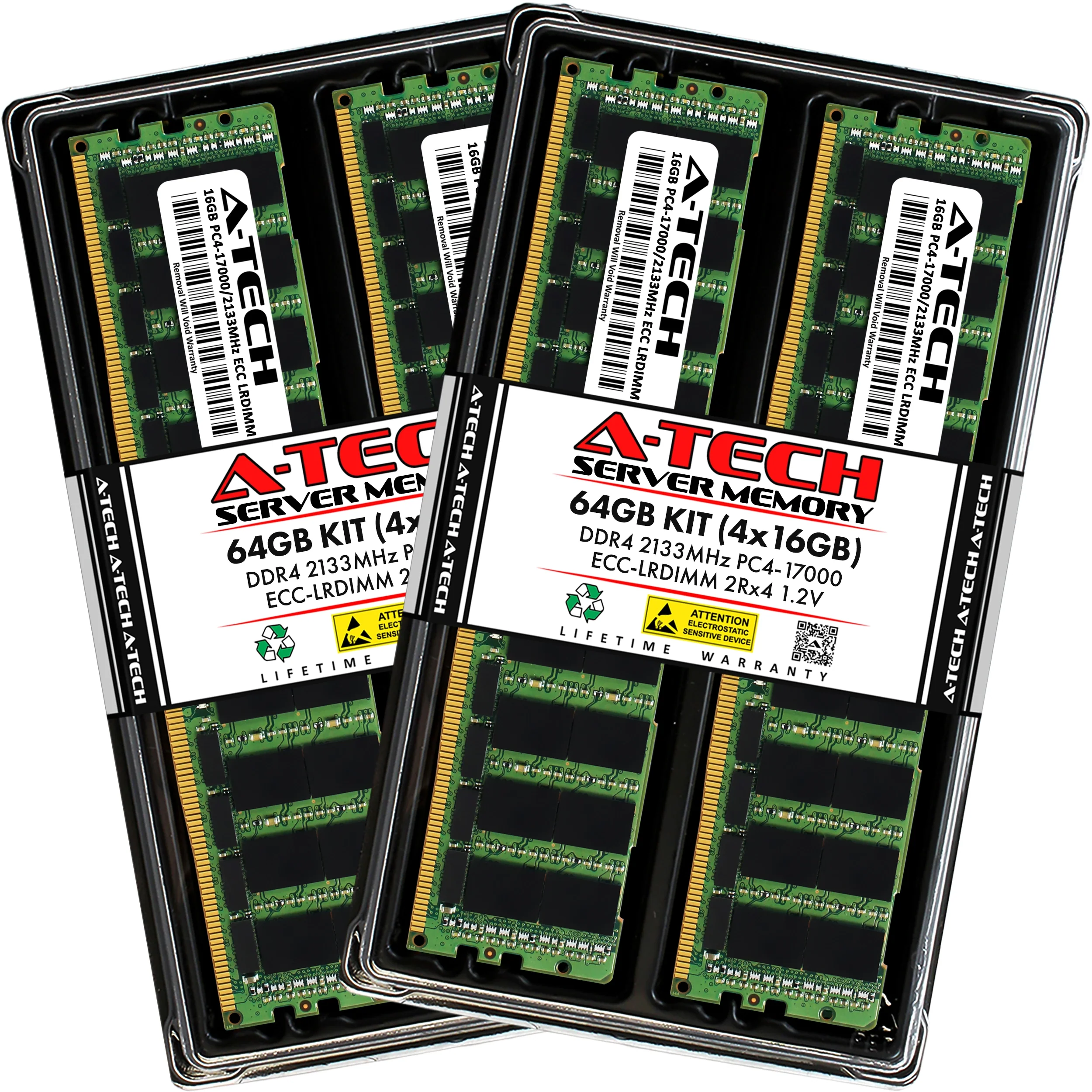 ASRock Rack ROMED8-2T Memory RAM | 64GB Kit (4x16GB) 2Rx4 DDR4 2133MHz (PC4-17000) LRDIMM