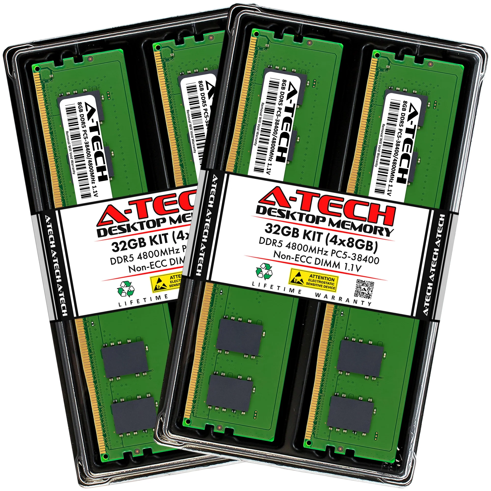 ASRock Rack W680D4U-2L2T/G5 Memory RAM | 32GB Kit (4x8GB)  DDR5 4800MHz (PC5-38400) Non-ECC DIMM