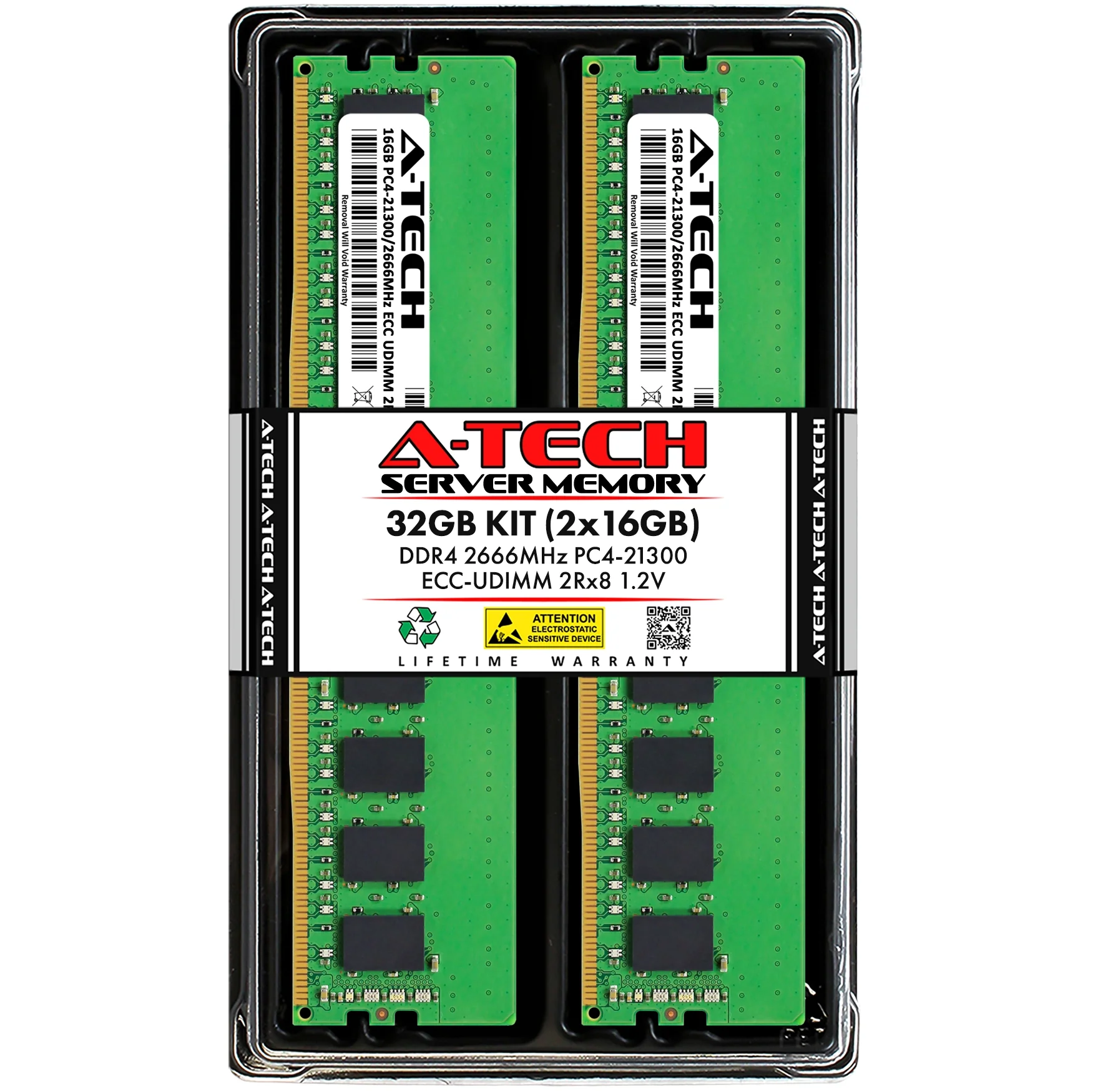 Intel LR1304SPCFG1R Memory RAM | 32GB Kit (2x16GB) 2Rx8 DDR4 2666MHz (PC4-21300) ECC UDIMM