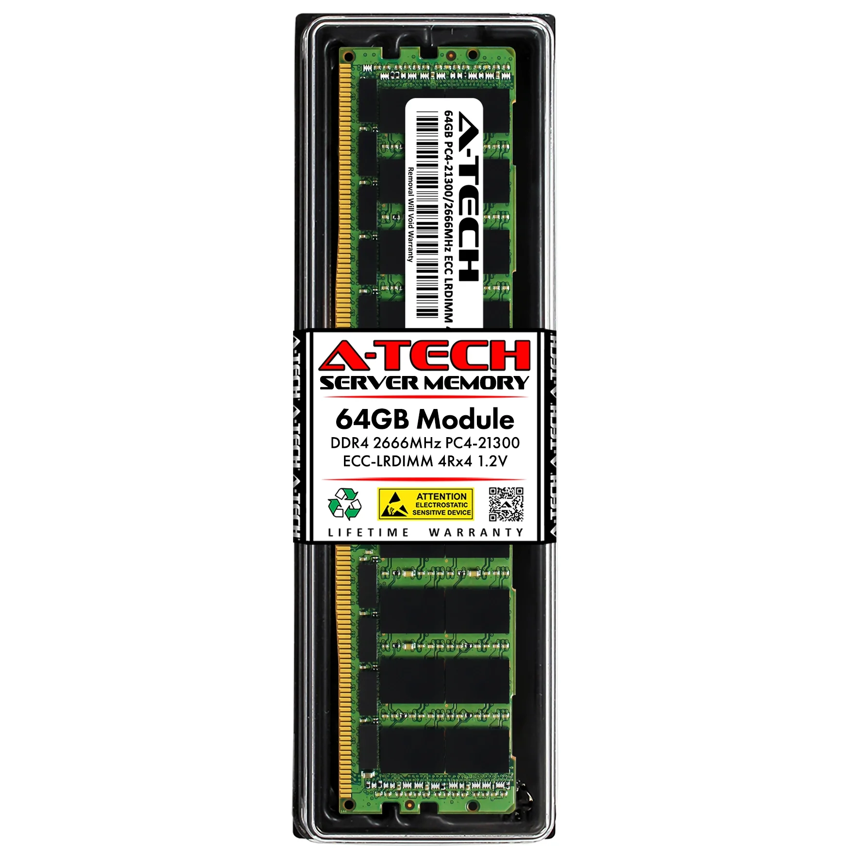 Intel S2600WT2 Memory RAM | 64GB 4Rx4 DDR4 2666MHz (PC4-21300) LRDIMM