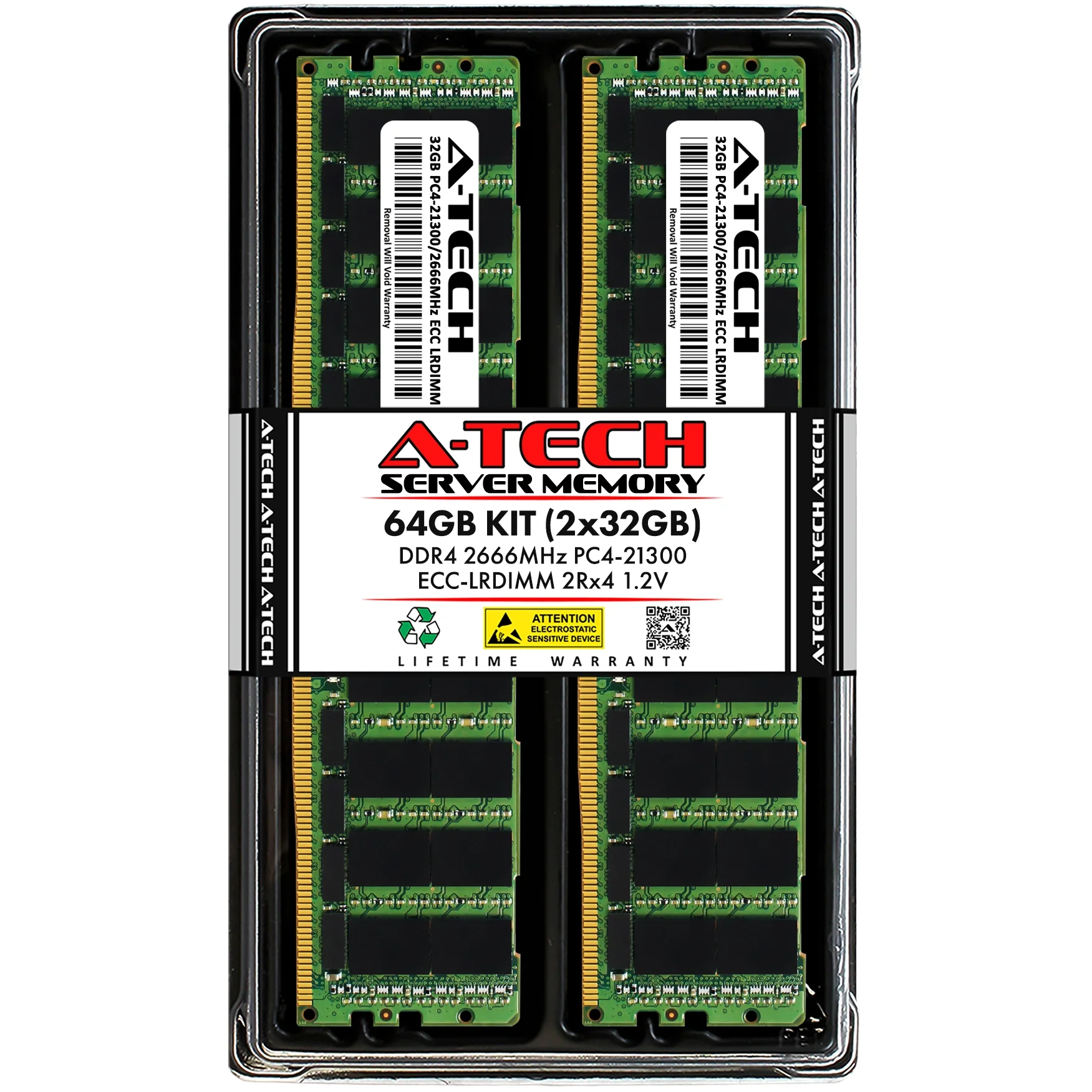 Intel Xeon E7-4820V4 Memory RAM | 64GB Kit (2x32GB) 2Rx4 DDR4 2666MHz (PC4-21300) LRDIMM