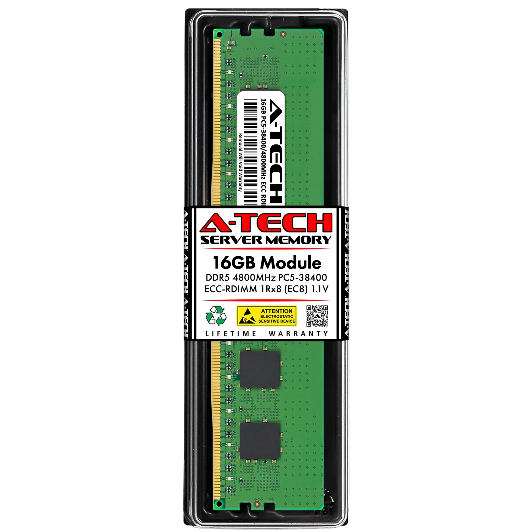 Intel Xeon w3-2435 Memory RAM | 16GB 1Rx8 DDR5 4800MHz (PC5-38400) EC8 RDIMM