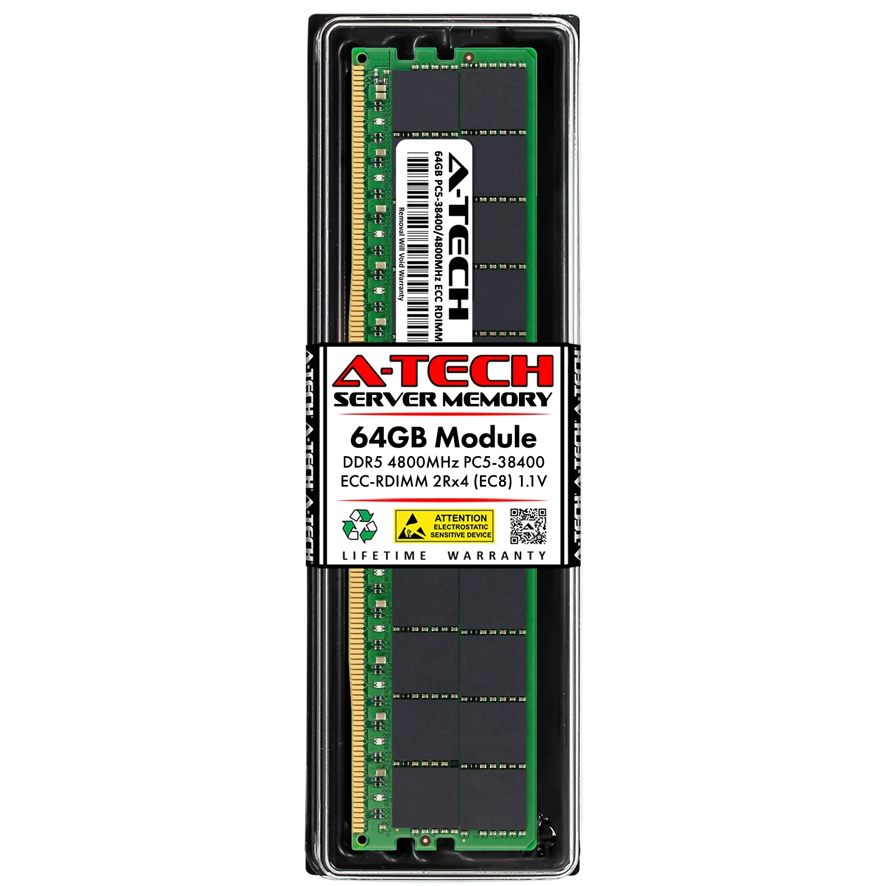 Intel Xeon w5-2455X Memory RAM | 64GB 2Rx4 DDR5 4800MHz (PC5-38400) EC8 RDIMM