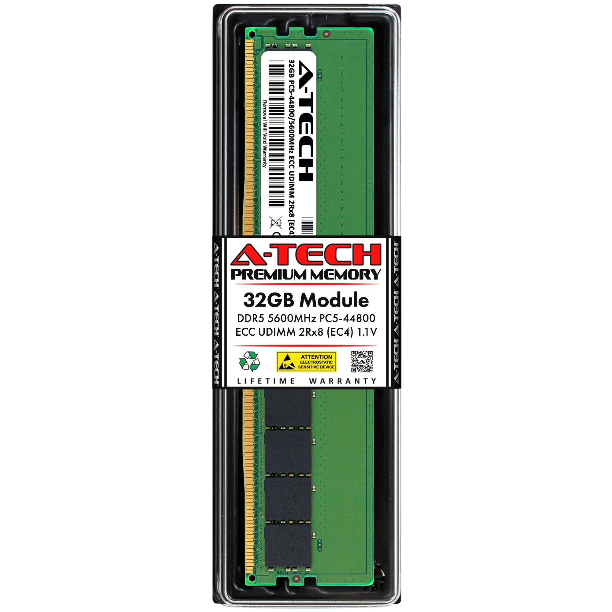 Micron MTC20C2085S1EC56BD1 Equivalent 32GB PC5-44800 ECC UDIMM Memory RAM