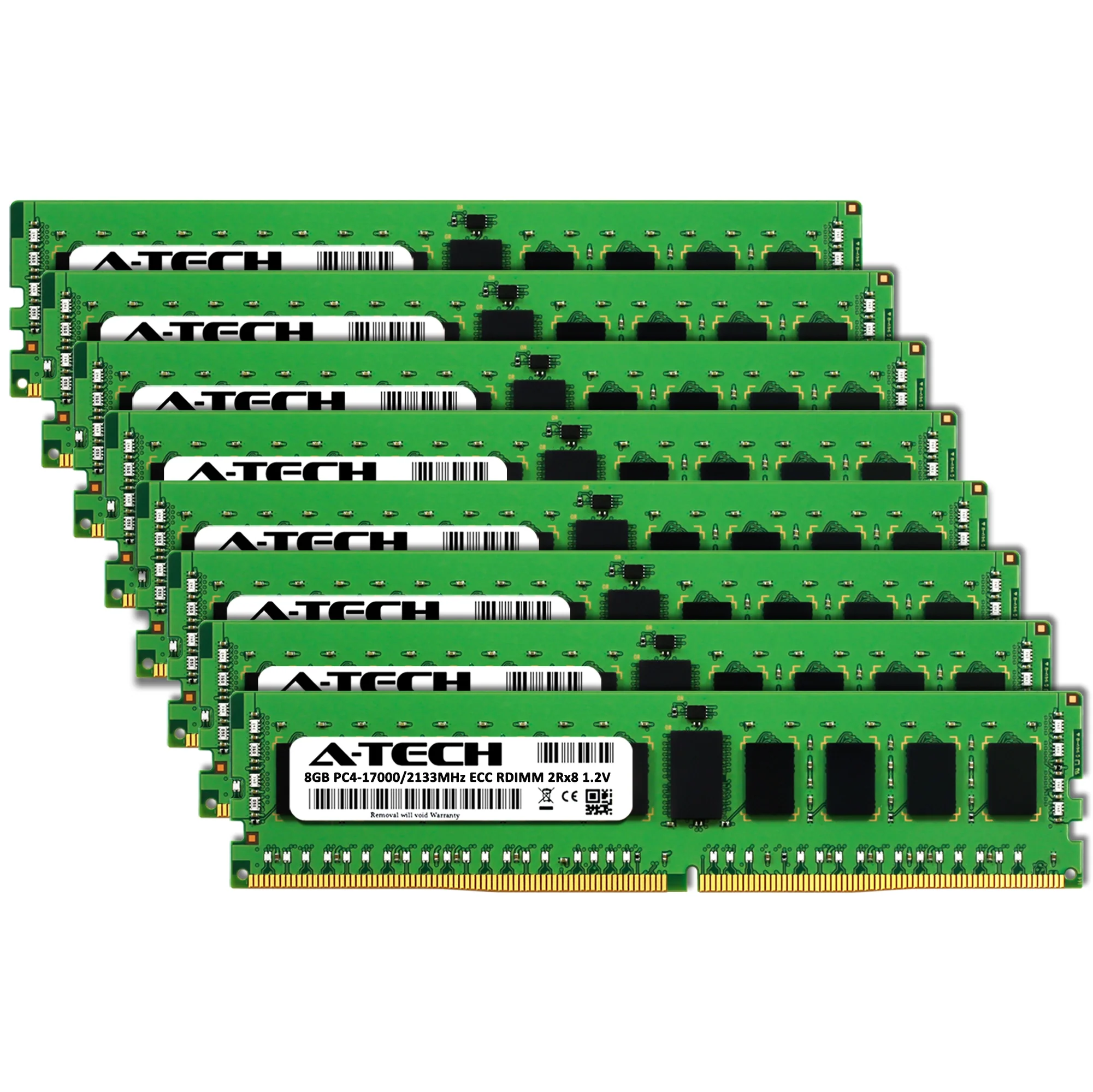 QNAP ES1686dc-2142IT-128G Memory RAM | 64GB Kit (8x8GB) 2Rx8 DDR4 2133MHz (PC4-17000) RDIMM - Image 2
