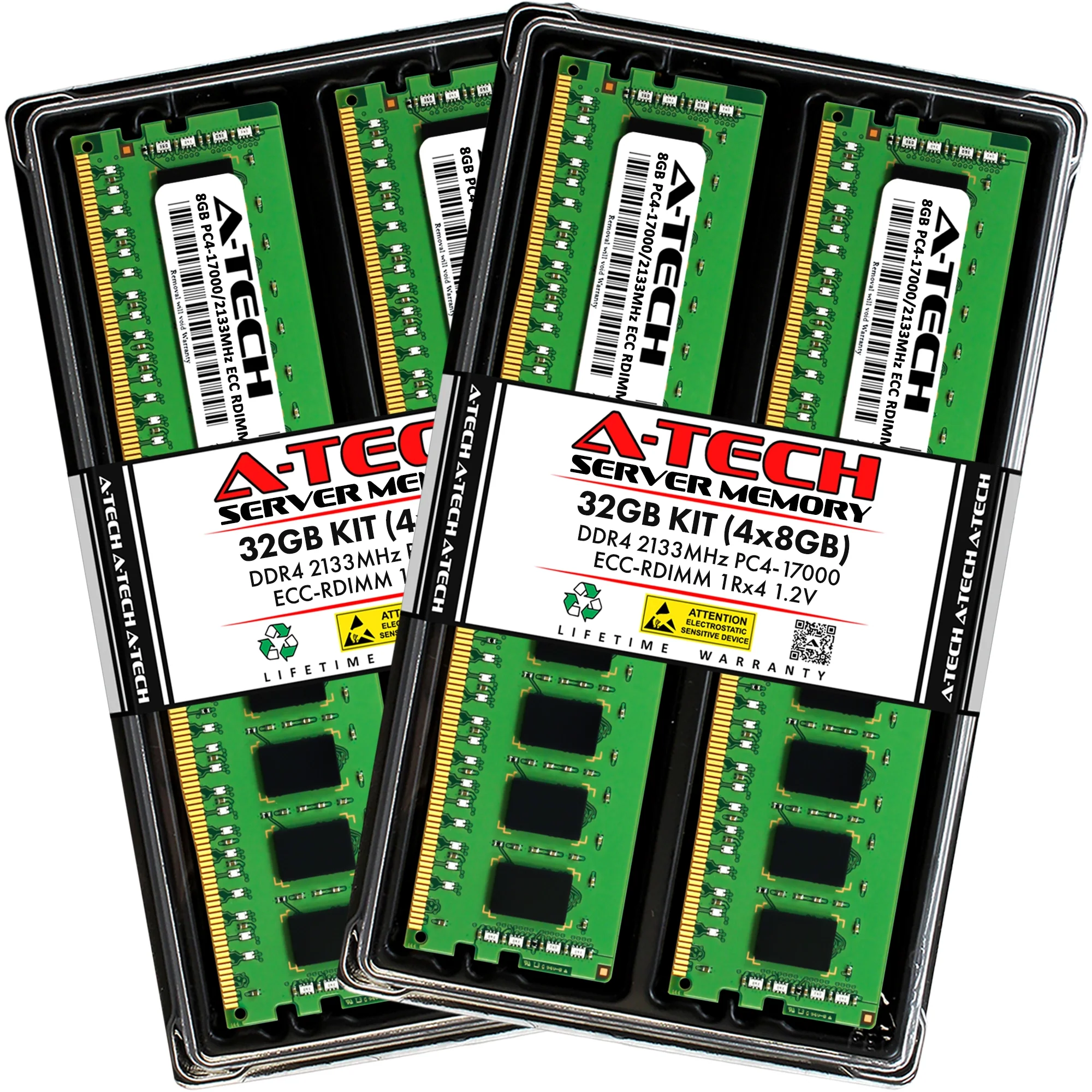 QNAP ES1686dc-2142IT-96G Memory RAM | 32GB Kit (4x8GB) 1Rx4 DDR4 2133MHz (PC4-17000) RDIMM
