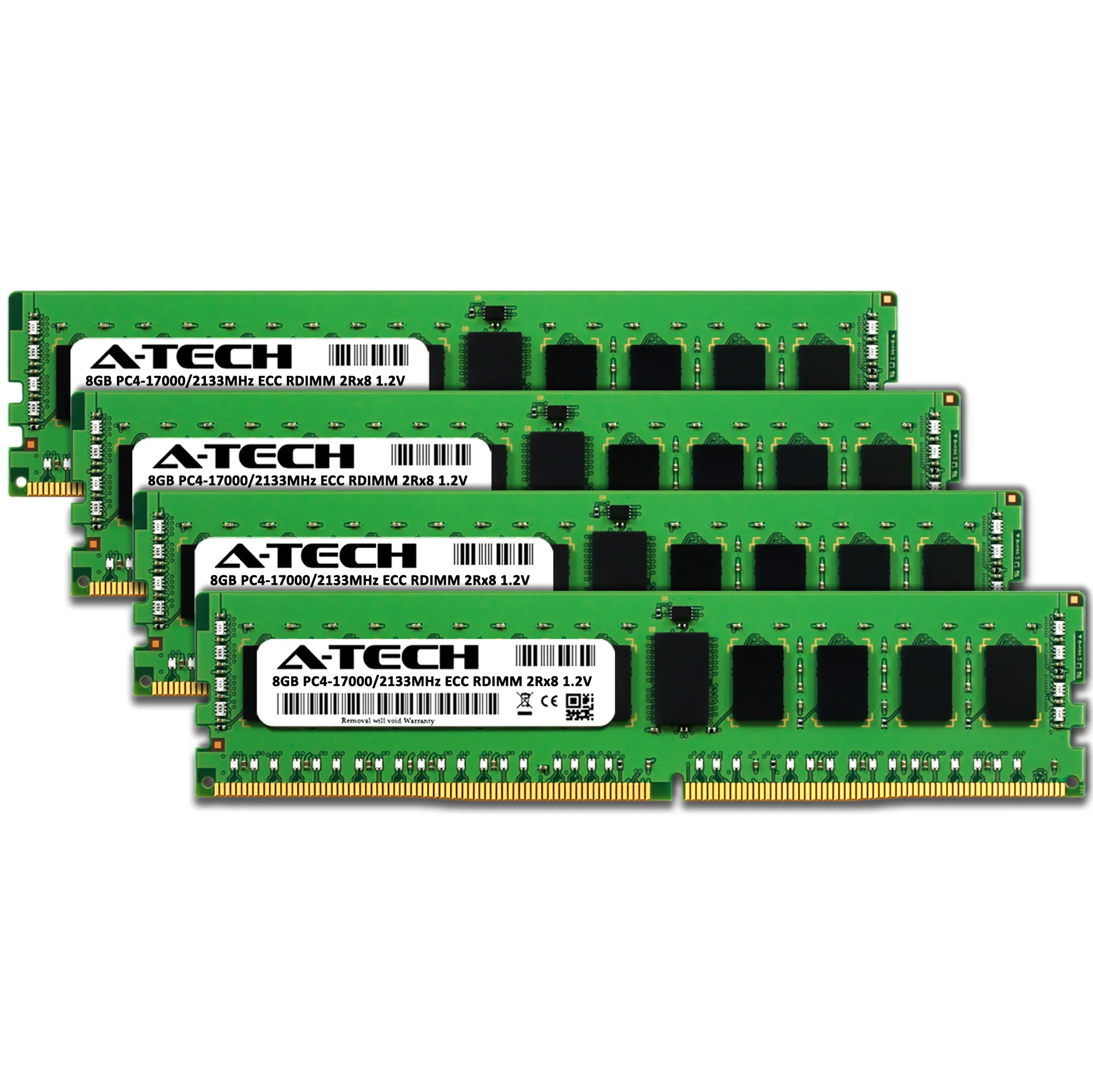 QNAP ES1686dc-2142IT-96G Memory RAM | 32GB Kit (4x8GB) 2Rx8 DDR4 2133MHz (PC4-17000) RDIMM - Image 2
