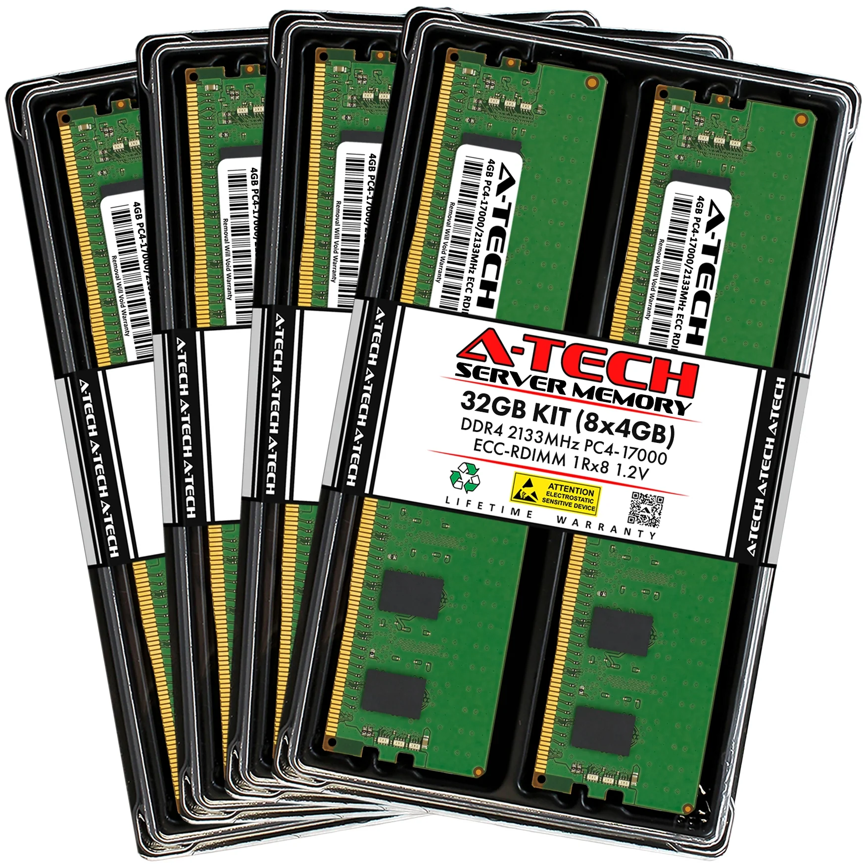 QNAP ES1686dc-2142IT-96G Memory RAM | 32GB Kit (8x4GB) 1Rx8 DDR4 2133MHz (PC4-17000) RDIMM