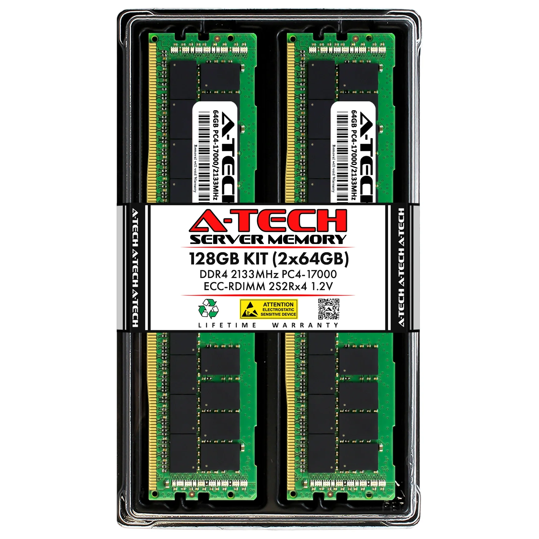 QNAP ES2486dc-2142IT-128G Memory RAM | 128GB Kit (2x64GB) 2S2rx4 DDR4 2133MHz (PC4-17000) RDIMM