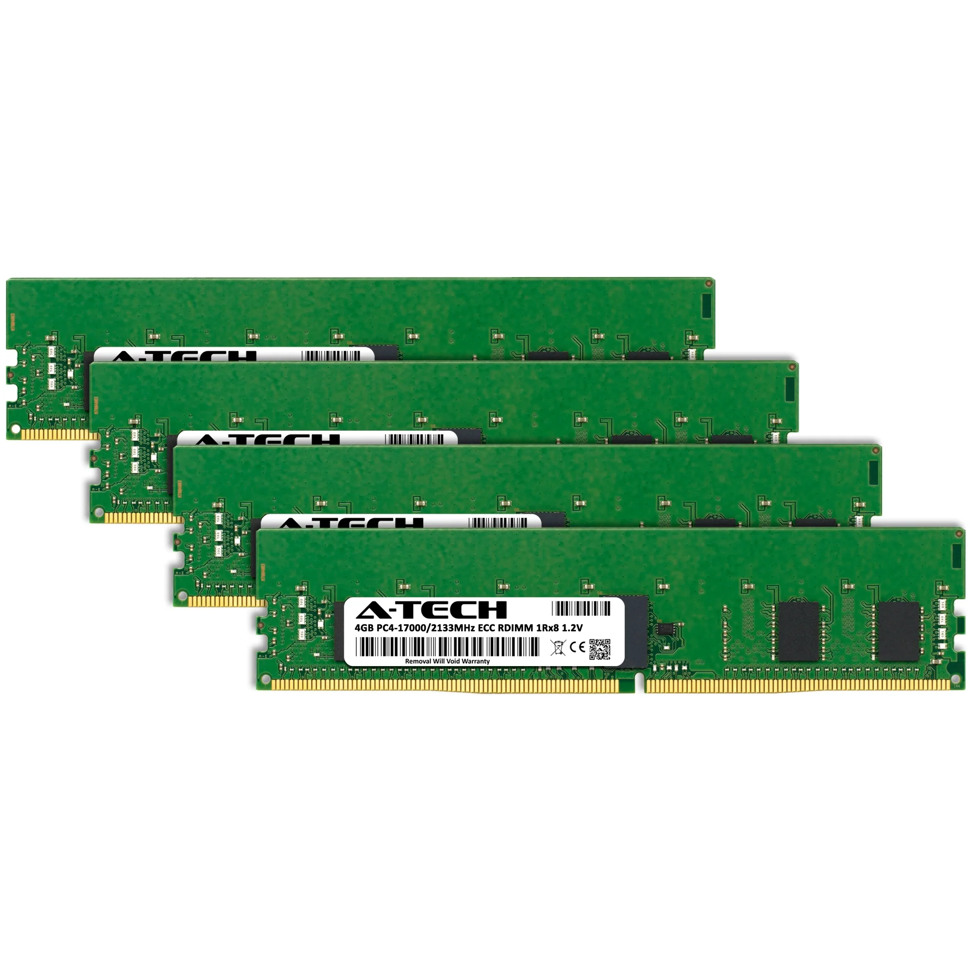 QNAP ES2486dc-2142IT-96G Memory RAM | 16GB Kit (4x4GB) 1Rx8 DDR4 2133MHz (PC4-17000) RDIMM - Image 2