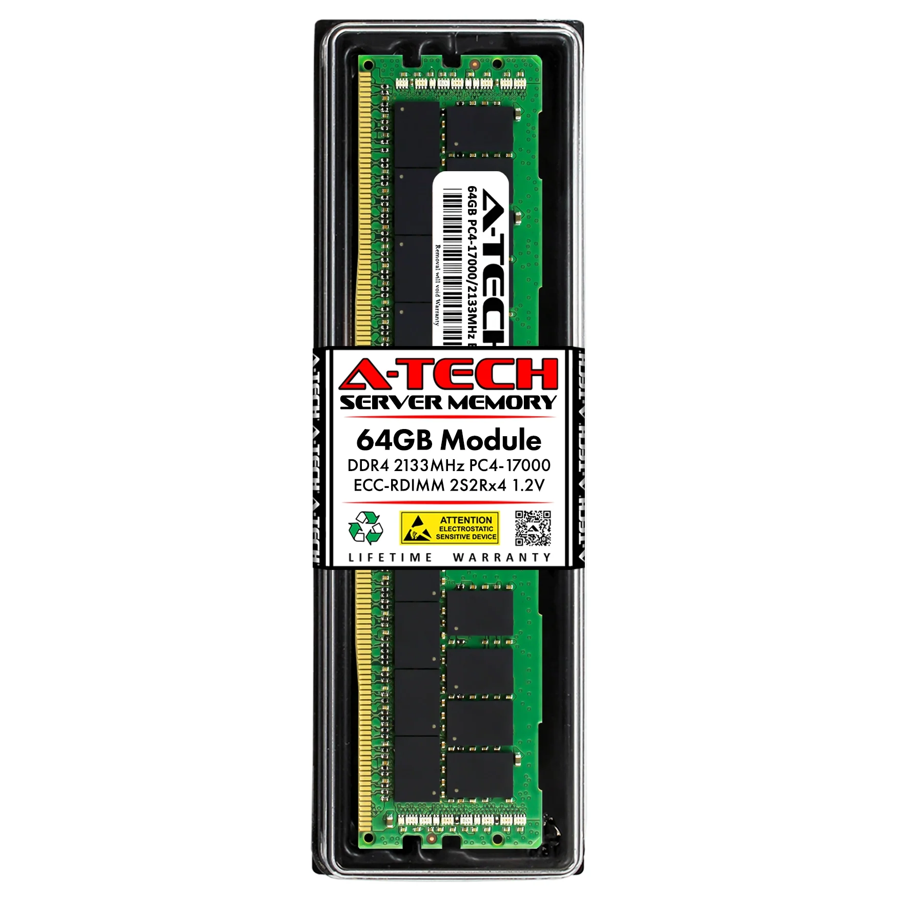QNAP ES2486dc-2142IT-96G Memory RAM | 64GB 2S2rx4 DDR4 2133MHz (PC4-17000) RDIMM