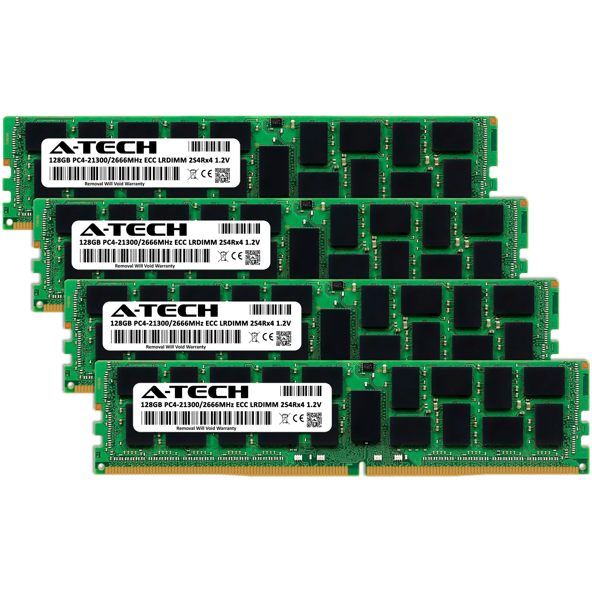 QNAP TDS-h2489FU-4309Y-64G Memory RAM | 512GB Kit (4x128GB) 2S4rx4 DDR4 2666MHz (PC4-21300) LRDIMM - Image 2
