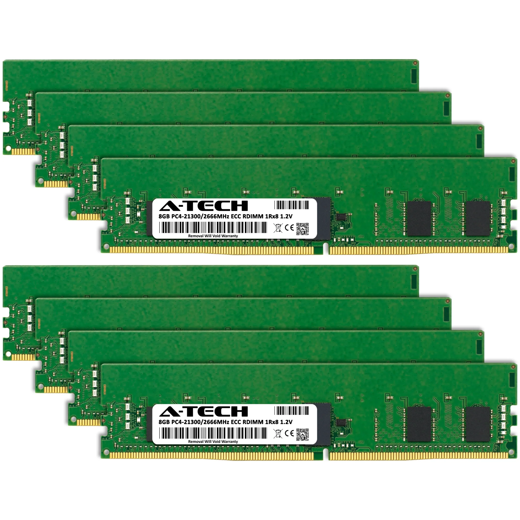 QNAP TDS-h2489FU-4314-512G Memory RAM | 64GB Kit (8x8GB) 1Rx8 DDR4 2666MHz (PC4-21300) RDIMM - Image 2
