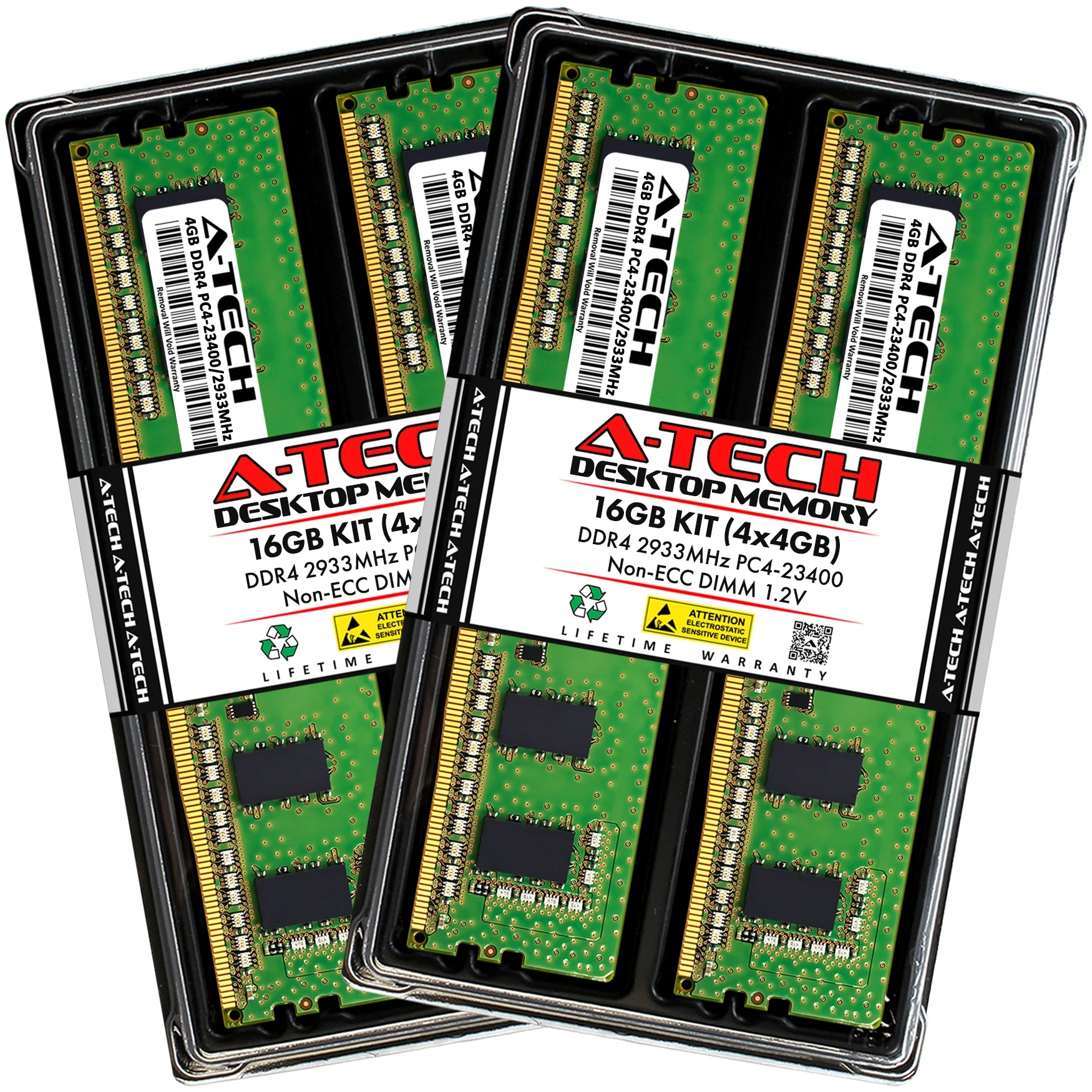 QNAP TS-1655-8G Memory RAM | 16GB Kit (4x4GB)  DDR4 2933MHz (PC4-23400) Non-ECC DIMM