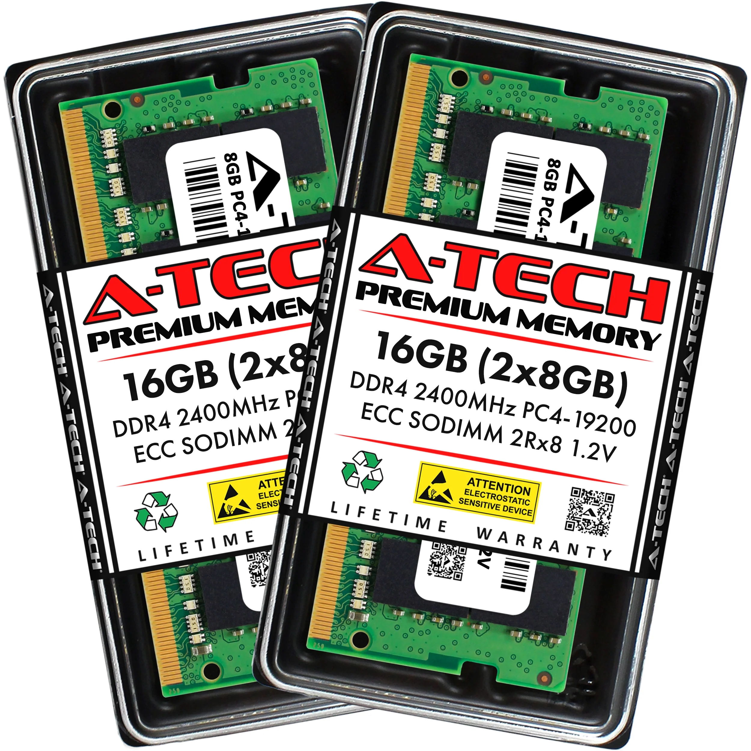 QNAP TS-673A-8G Memory RAM | 16GB Kit (2x8GB) 2Rx8 DDR4 2400MHz (PC4-19200) ECC SODIMM