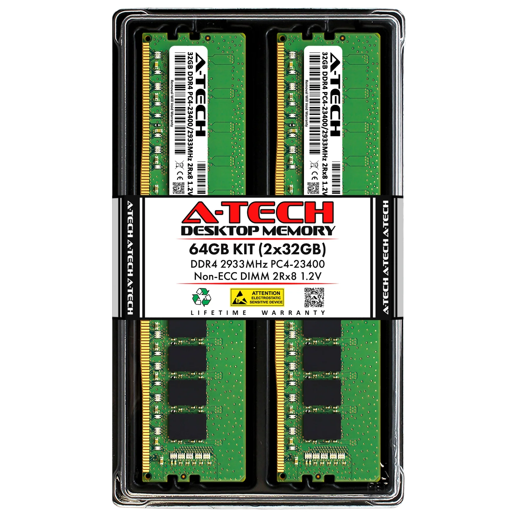 QNAP TS-855X-8G Memory RAM | 64GB Kit (2x32GB) 2Rx8 DDR4 2933MHz (PC4-23400) Non-ECC DIMM