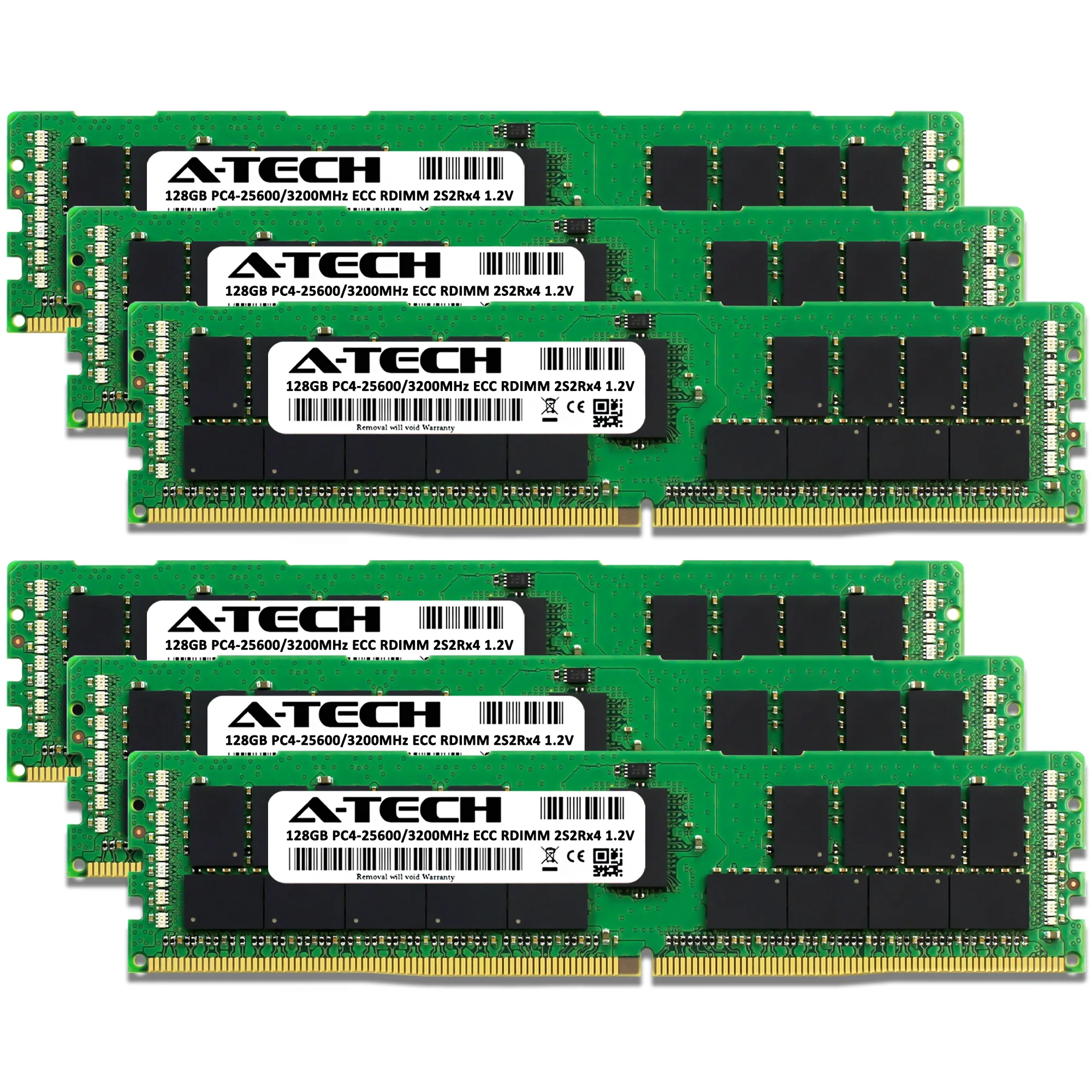 QNAP TS-h1090FU-7232P-64G Memory RAM | 768GB Kit (6x128GB) 2S2rx4 DDR4 3200MHz (PC4-25600) RDIMM - Image 2