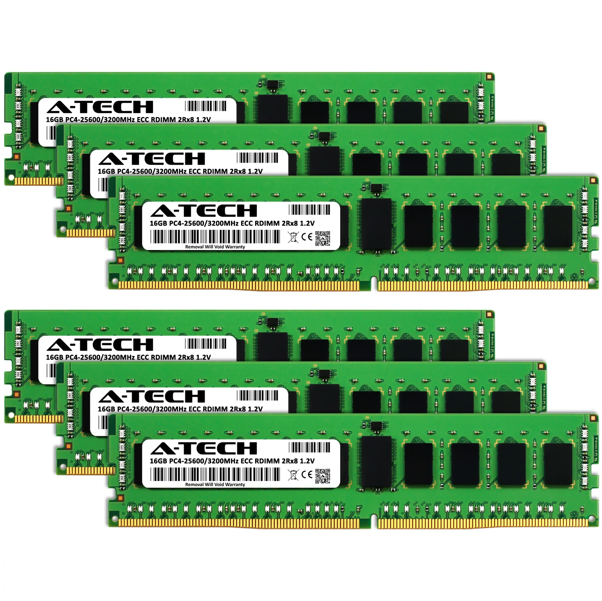 QNAP TS-h1090FU-7232P-64G Memory RAM | 96GB Kit (6x16GB) 2Rx8 DDR4 3200MHz (PC4-25600) RDIMM - Image 2
