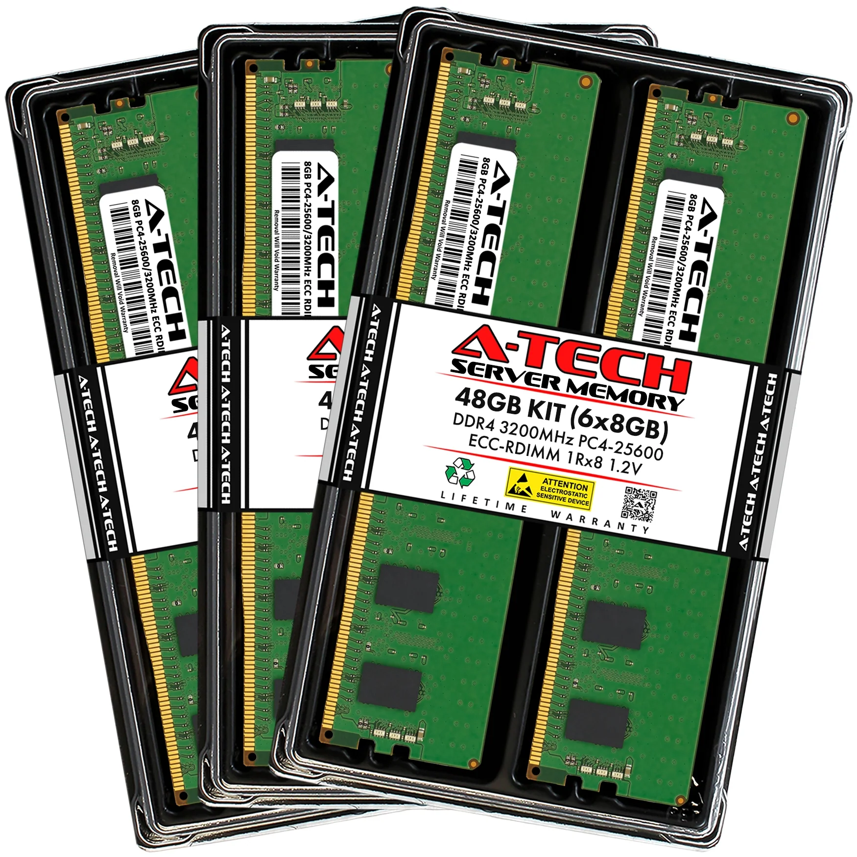 QNAP TS-h1090FU-7302P-128G Memory RAM | 48GB Kit (6x8GB) 1Rx8 DDR4 3200MHz (PC4-25600) RDIMM