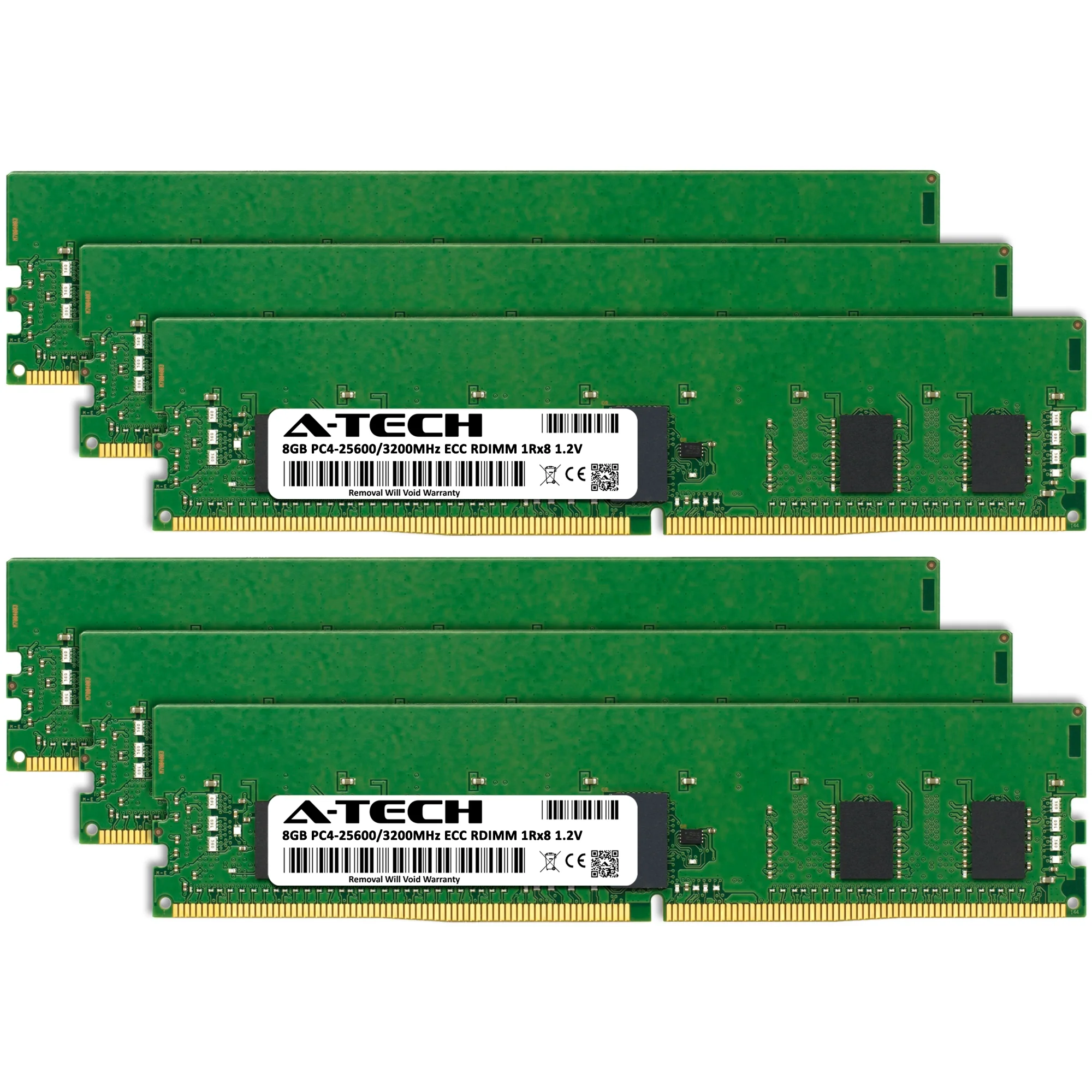 QNAP TS-h1090FU-7302P-128G Memory RAM | 48GB Kit (6x8GB) 1Rx8 DDR4 3200MHz (PC4-25600) RDIMM - Image 2