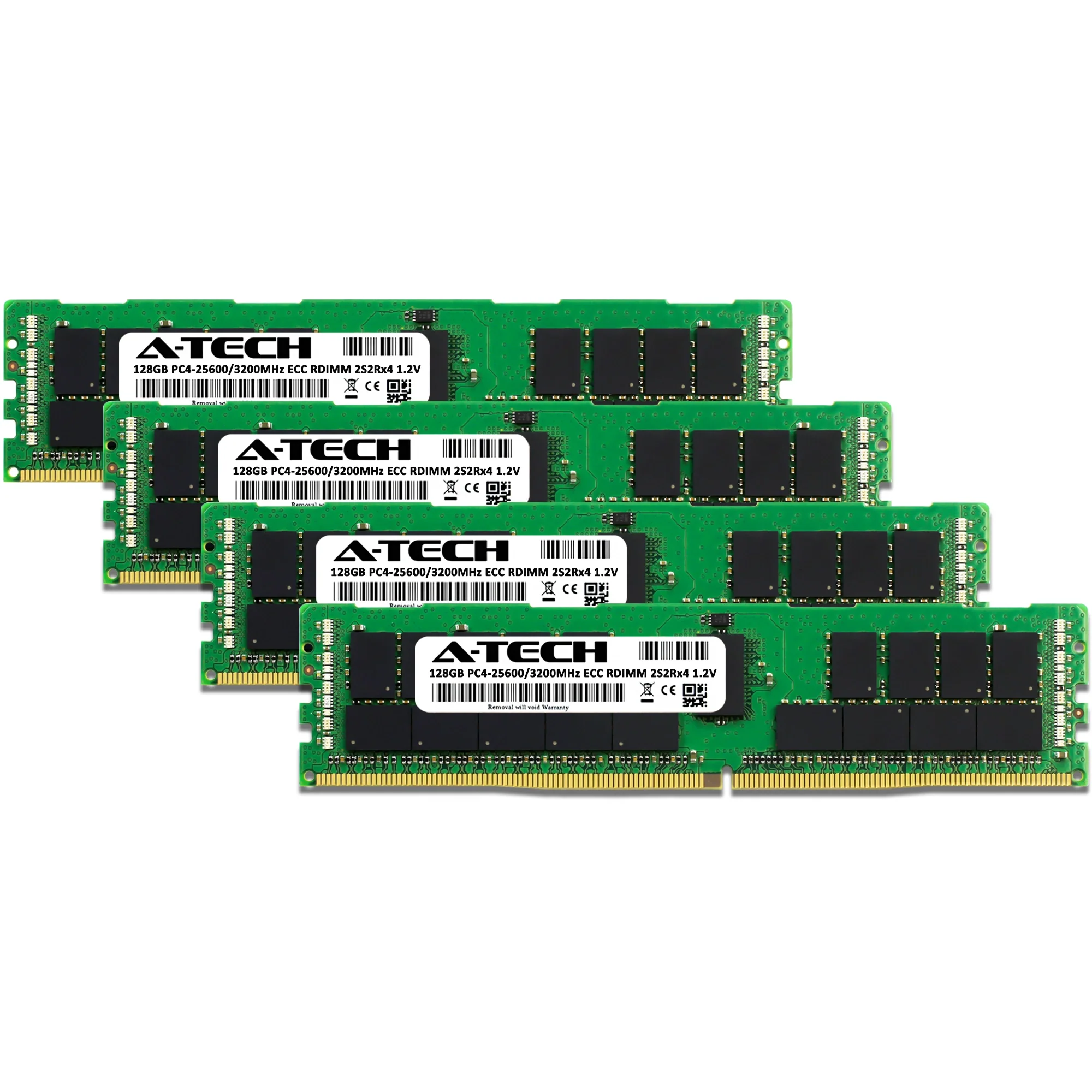 QNAP TS-h1090FU-7302P-128G Memory RAM | 512GB Kit (4x128GB) 2S2rx4 DDR4 3200MHz (PC4-25600) RDIMM - Image 2