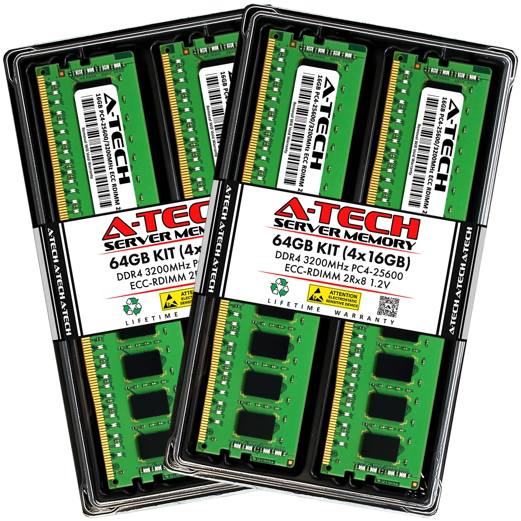 QNAP TS-h1090FU-7302P-128G Memory RAM | 64GB Kit (4x16GB) 2Rx8 DDR4 3200MHz (PC4-25600) RDIMM