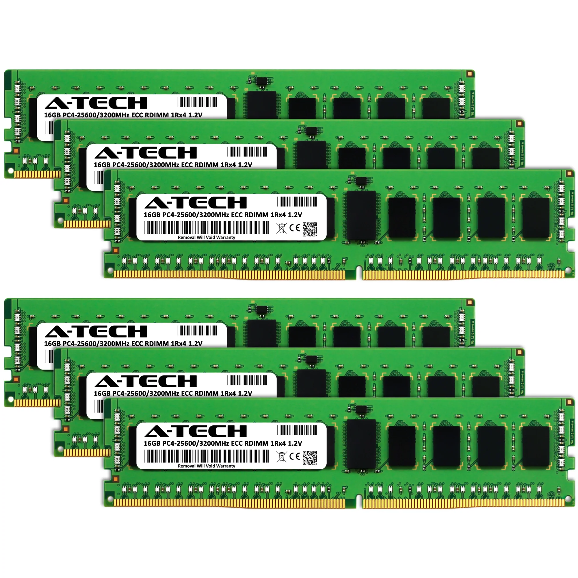 QNAP TS-h1090FU-7302P-128G Memory RAM | 96GB Kit (6x16GB) 1Rx4 DDR4 3200MHz (PC4-25600) RDIMM - Image 2