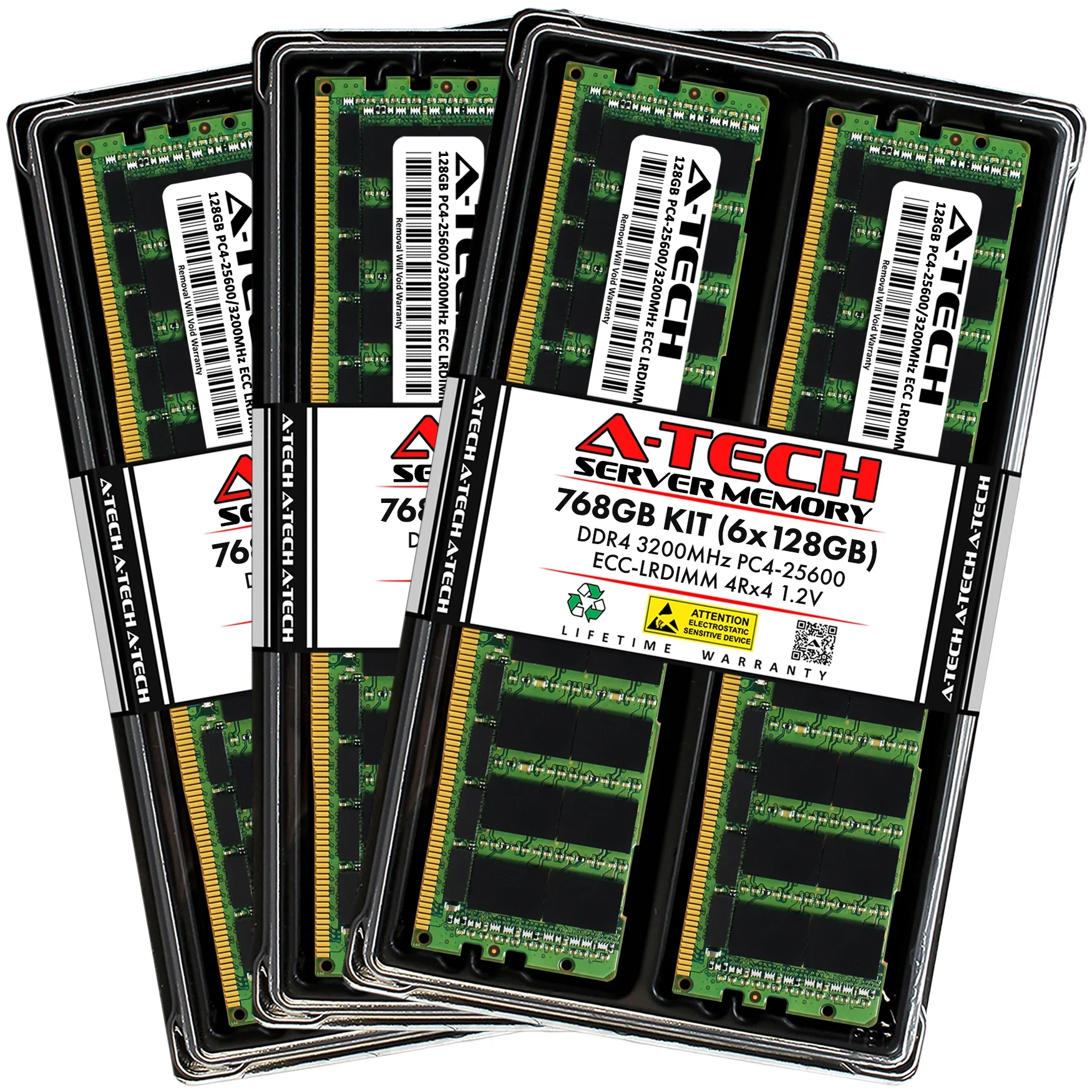 QNAP TS-h1090FU-7302P-256G Memory RAM | 768GB Kit (6x128GB) 4Rx4 DDR4 3200MHz (PC4-25600) LRDIMM