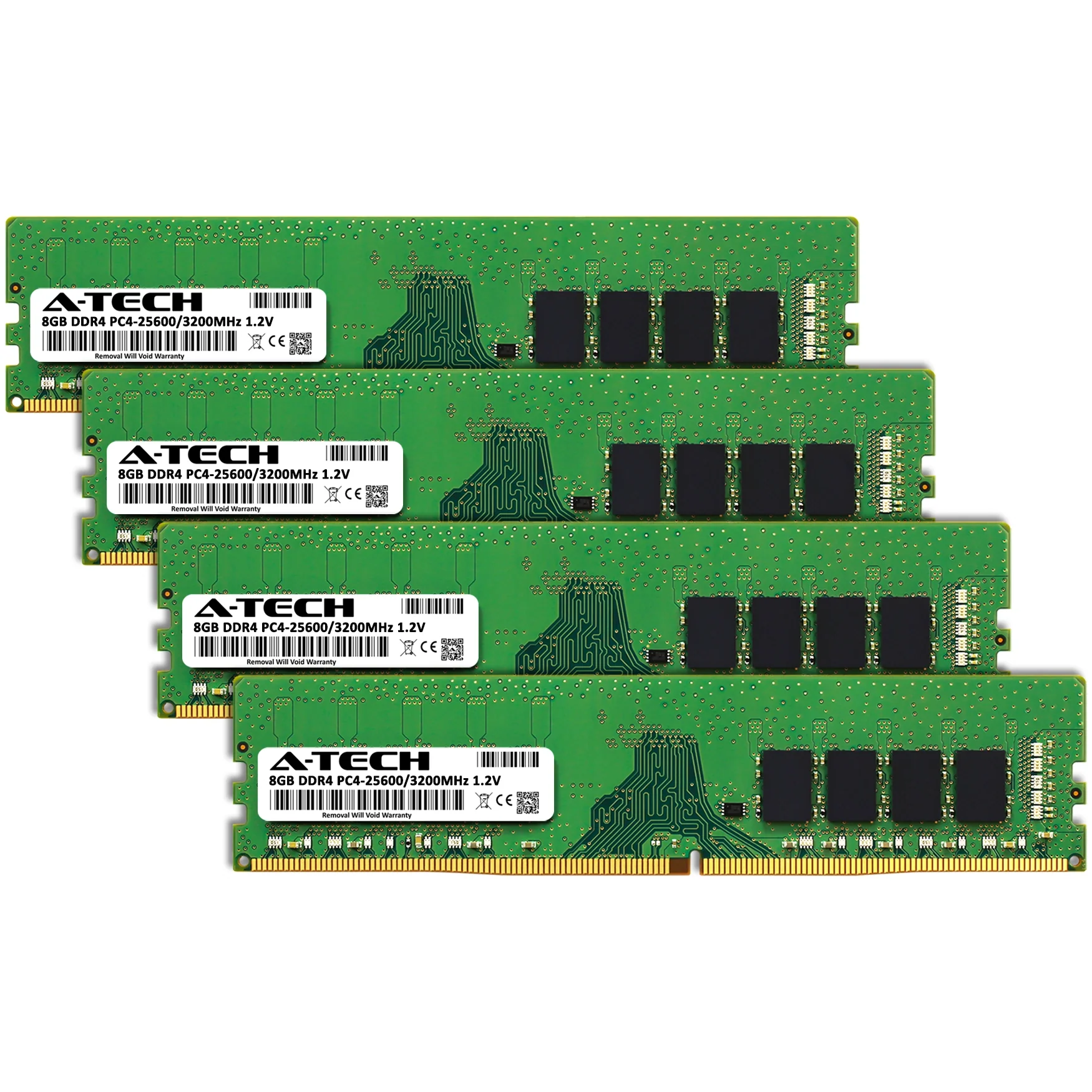 QNAP TS-h1277XU-RP-3700X-32G Memory RAM | 32GB Kit (4x8GB)  DDR4 3200MHz (PC4-25600) Non-ECC DIMM - Image 2