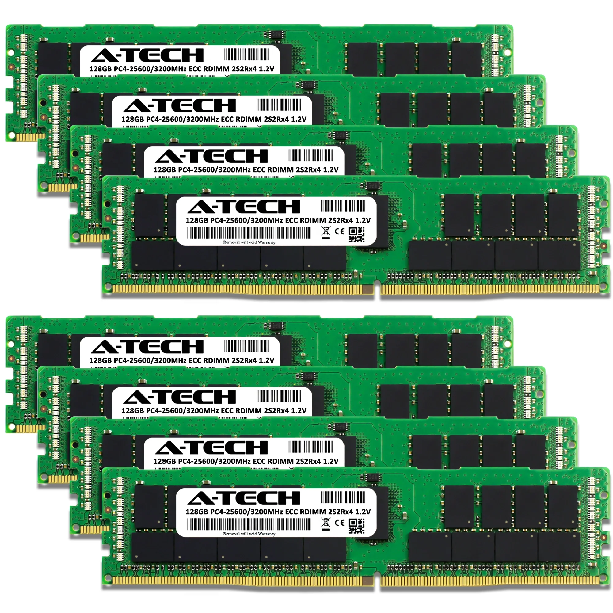 QNAP TS-h1290FX-7302P-256G Memory RAM | 1TB Kit (8x128GB) 2S2rx4 DDR4 3200MHz (PC4-25600) RDIMM - Image 2