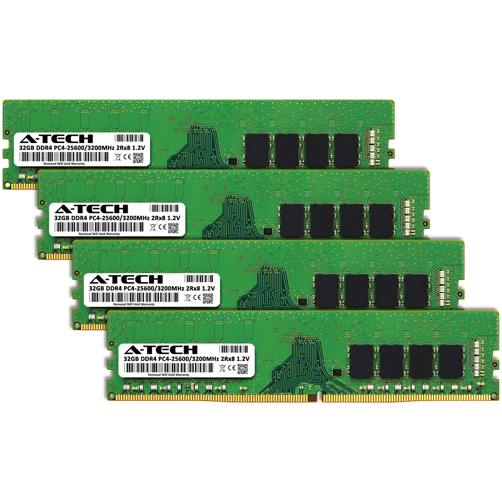 QNAP TS-h2477XU-RP-3700X-32G Memory RAM | 128GB Kit (4x32GB) 2Rx8 DDR4 3200MHz (PC4-25600) Non-ECC DIMM - Image 2
