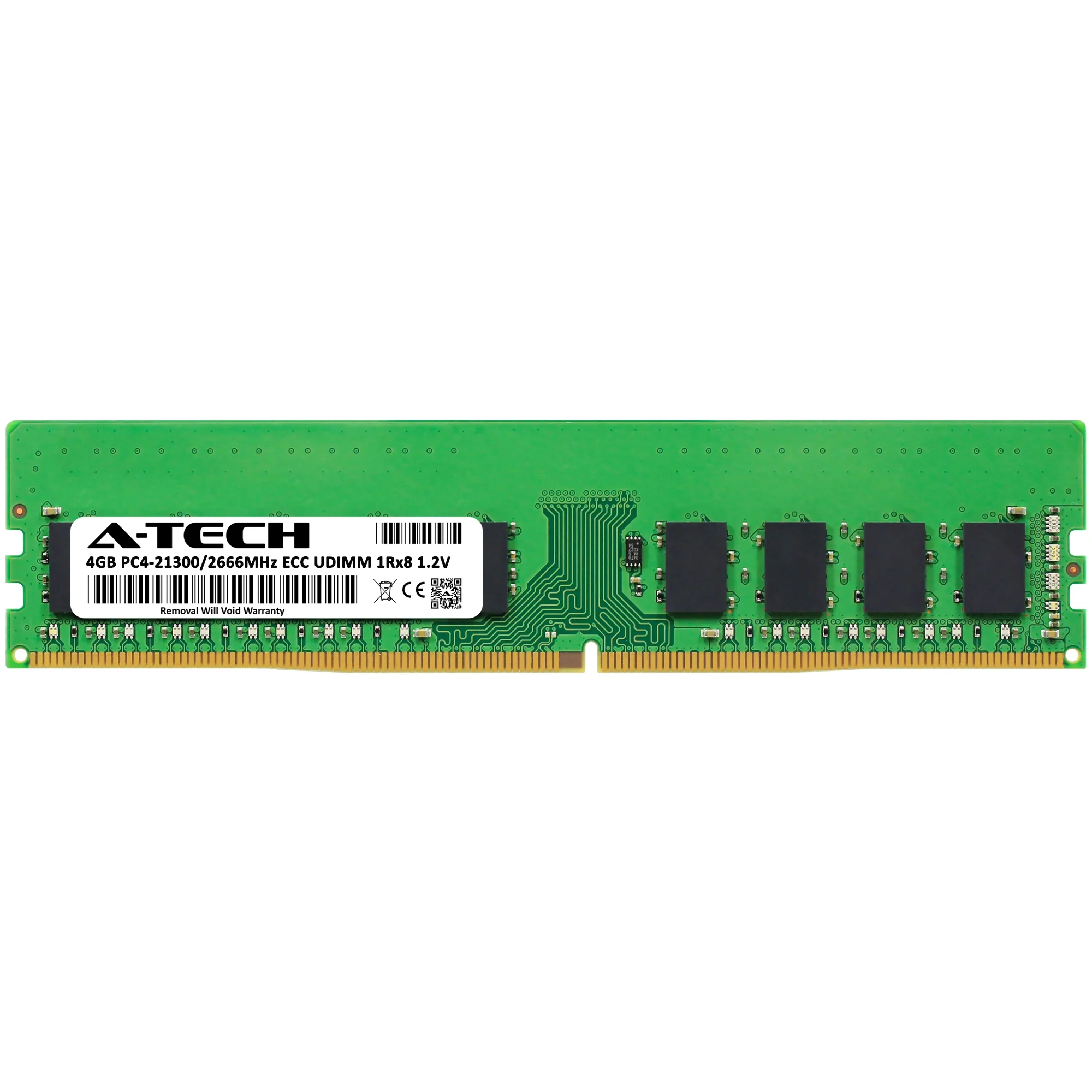 QNAP TS-h2483XU-RP-E2136-128G Memory RAM | 4GB 1Rx8 DDR4 2666MHz (PC4-21300) ECC UDIMM - Image 2
