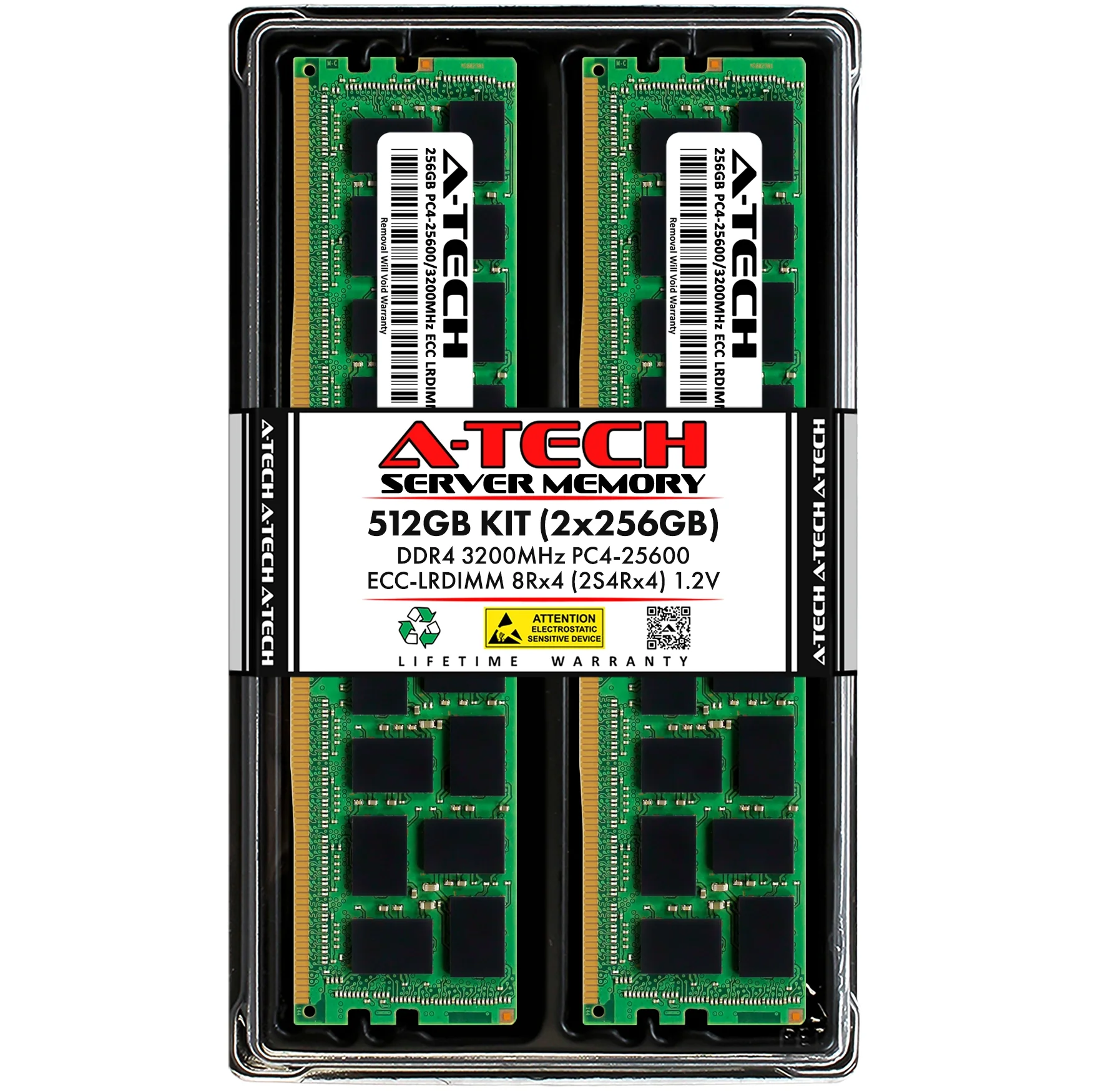 QNAP TS-h2490FU-7232P-64G Memory RAM | 512GB Kit (2x256GB) 2S4rx4 DDR4 3200MHz (PC4-25600) LRDIMM