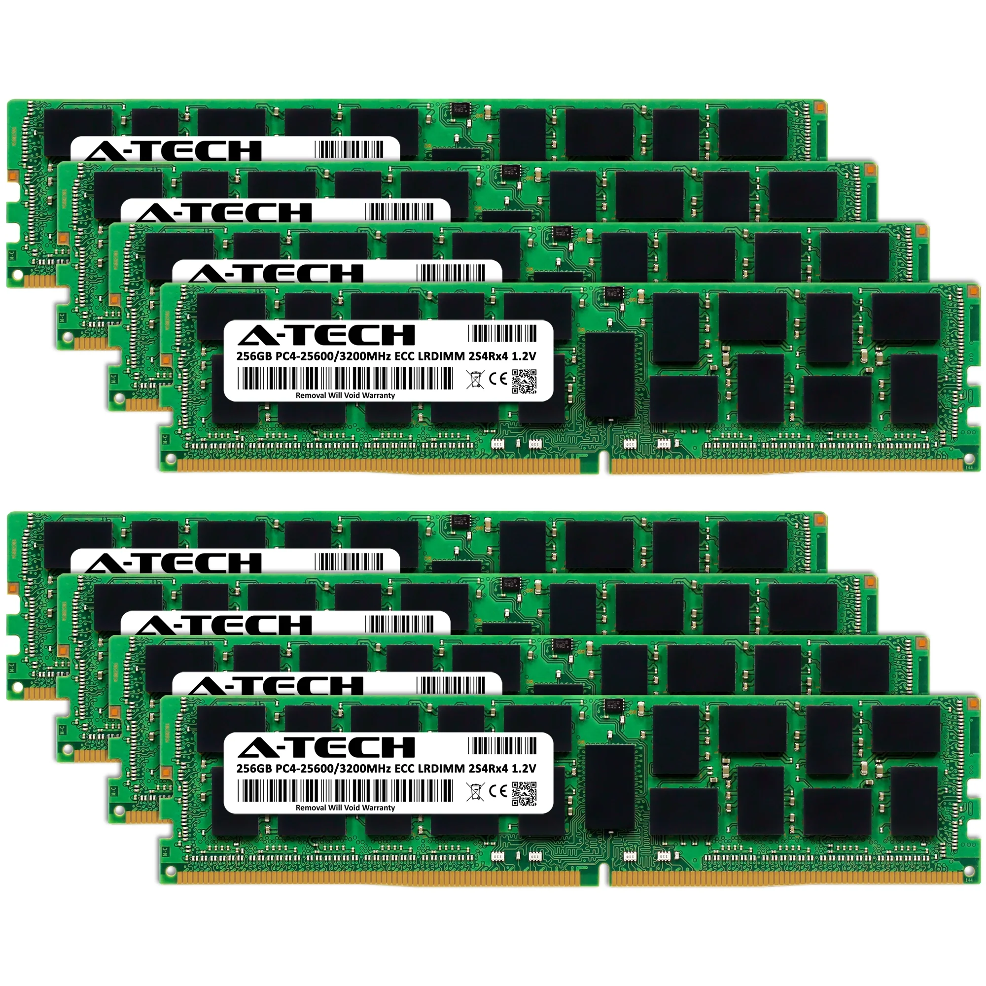 QNAP TS-h2490FU-7302P-128G Memory RAM | 2TB Kit (8x256GB) 2S4rx4 DDR4 3200MHz (PC4-25600) LRDIMM - Image 2