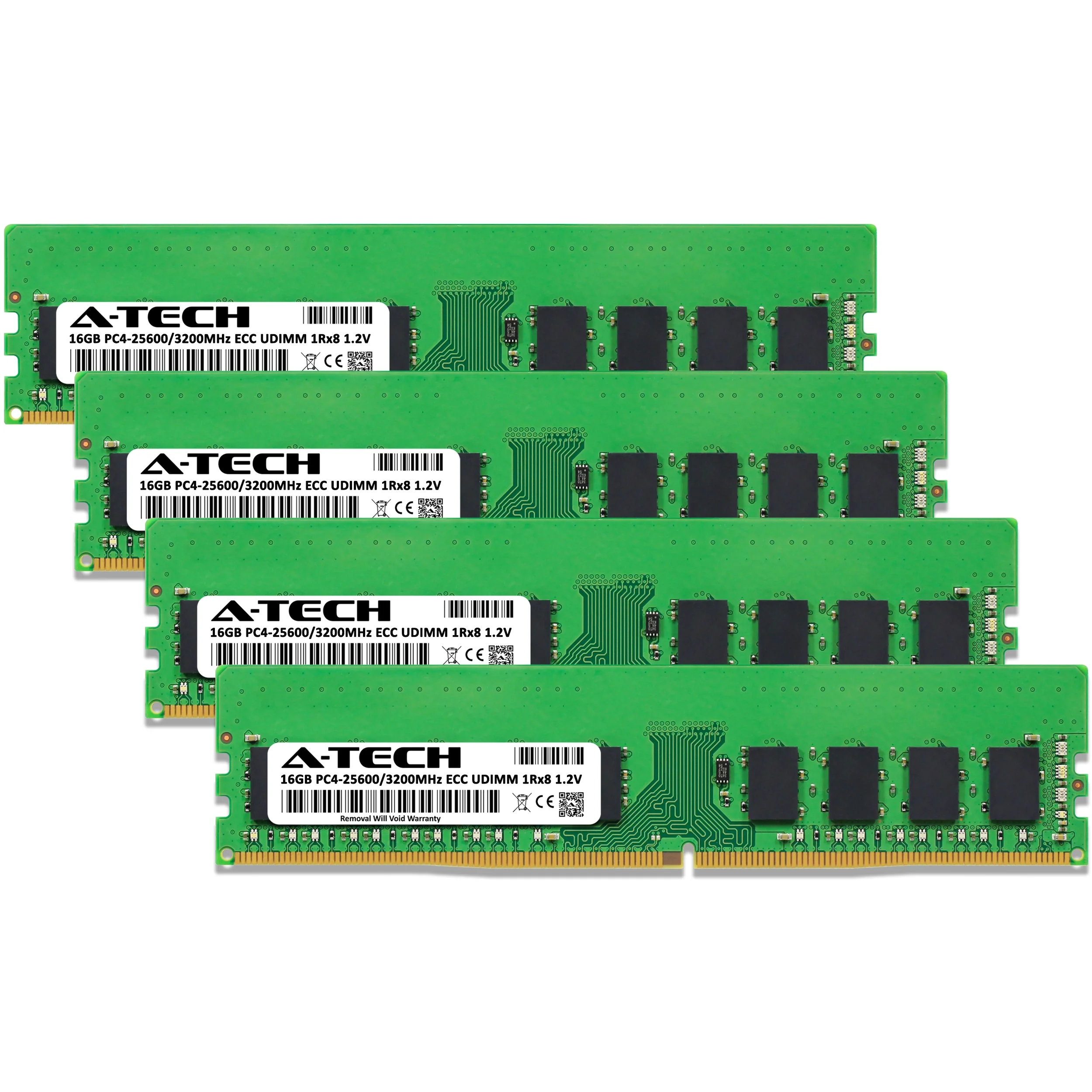 QNAP TS-h3087XU-RP-E2378-64G Memory RAM | 64GB Kit (4x16GB) 1Rx8 DDR4 3200MHz (PC4-25600) ECC UDIMM - Image 2
