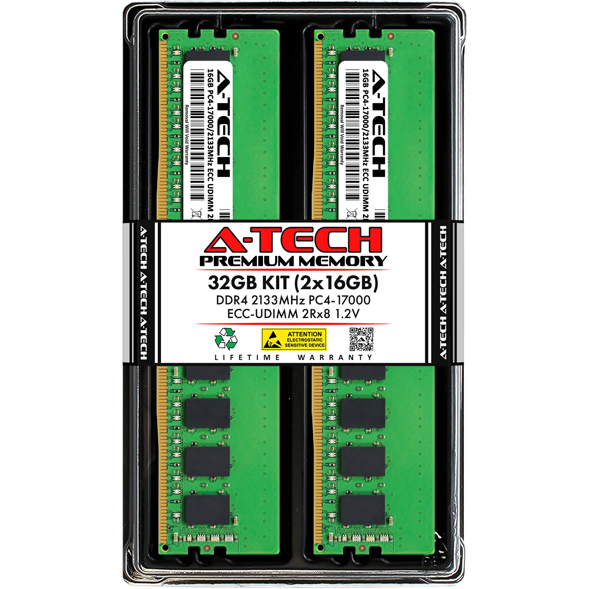 QNAP TS-h686-D1602-8G Memory RAM | 32GB Kit (2x16GB) 2Rx8 DDR4 2133MHz (PC4-17000) ECC UDIMM