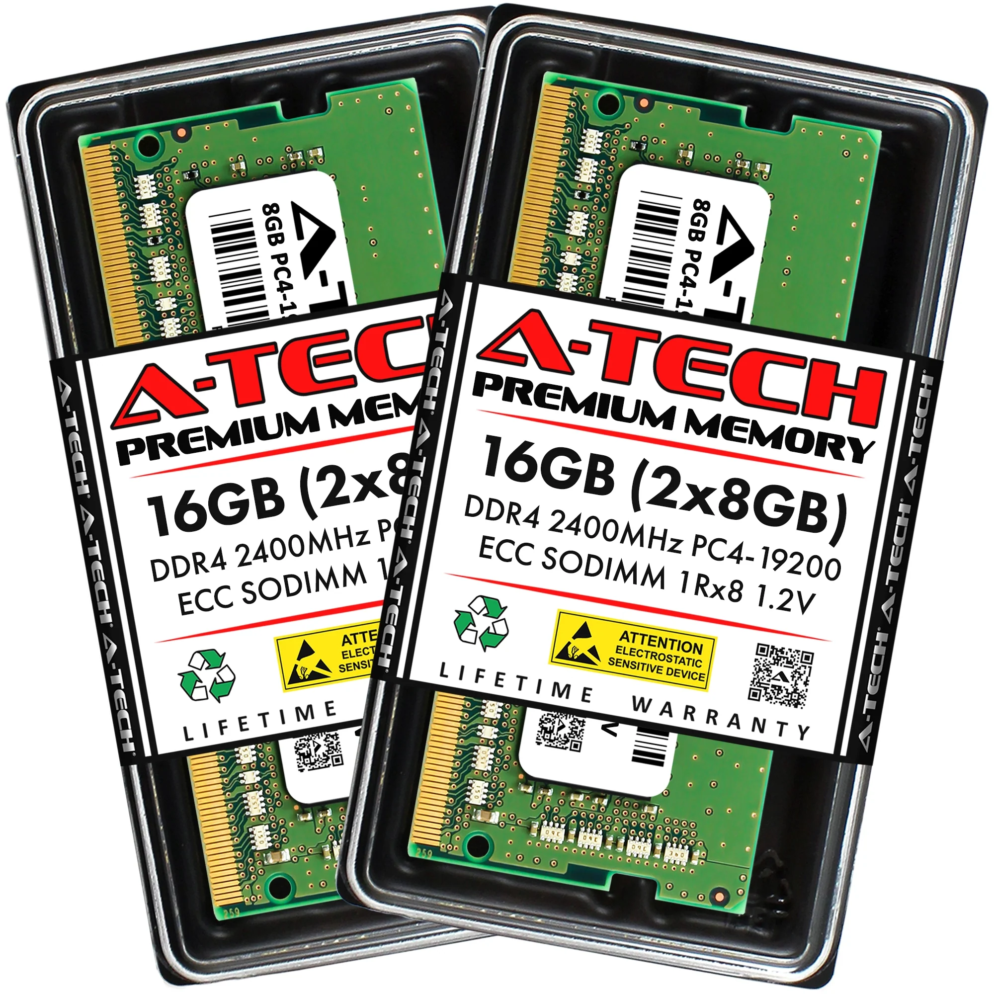 QNAP TS-h973AX-8G Memory RAM | 16GB Kit (2x8GB) 1Rx8 DDR4 2400MHz (PC4-19200) ECC SODIMM