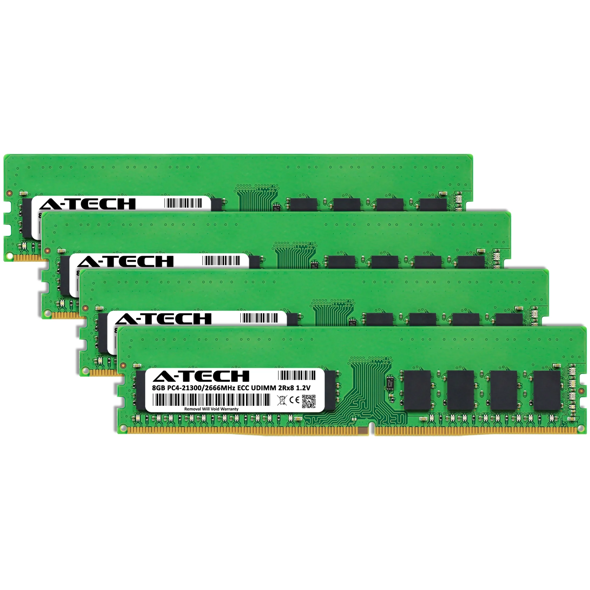 QNAP TVS-h1288X-W1250-16G Memory RAM | 32GB Kit (4x8GB) 2Rx8 DDR4 2666MHz (PC4-21300) ECC UDIMM - Image 2