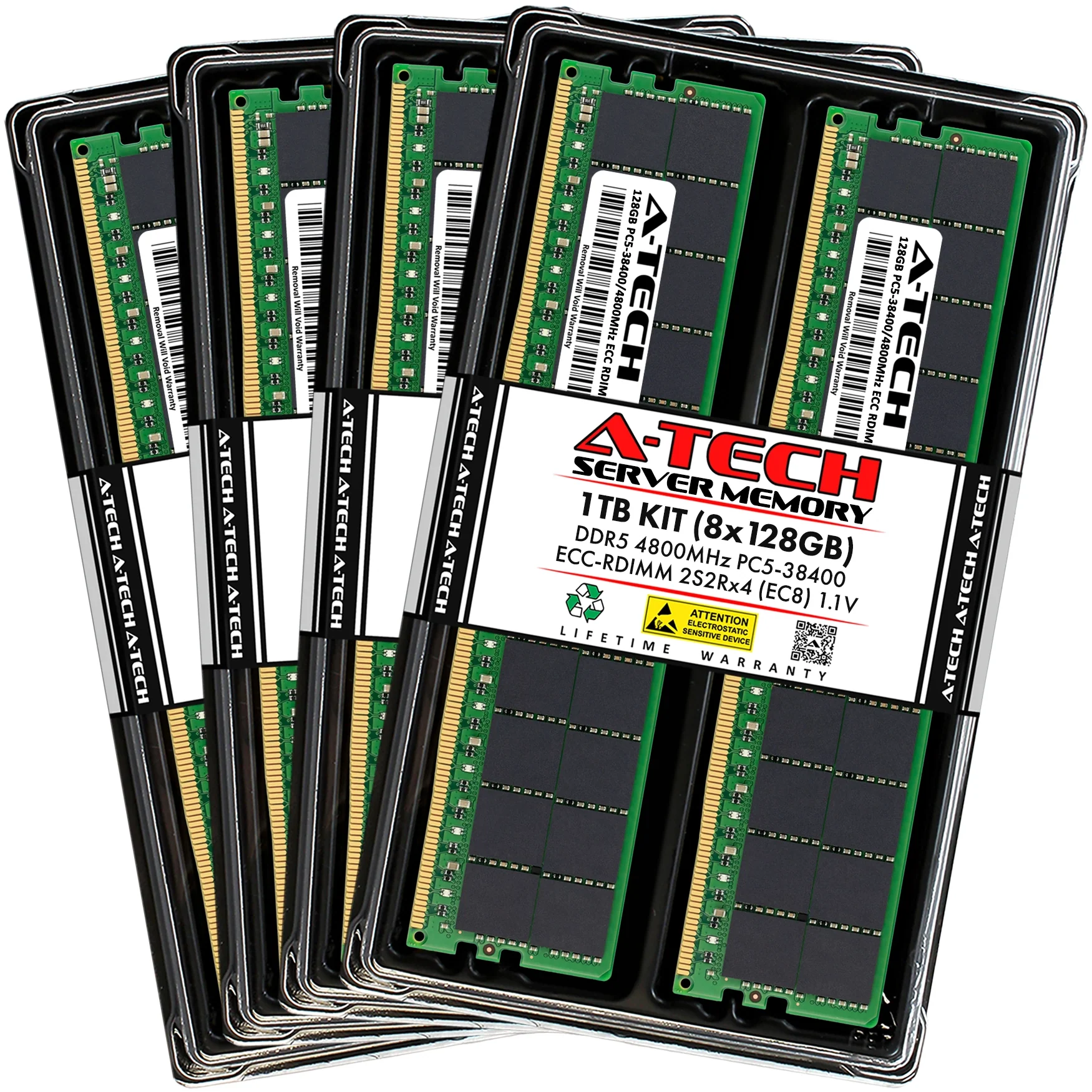 ThinkMate GPX-XH8-22S4-8GPU Memory RAM | 1TB Kit (8x128GB) 4Rx4 DDR5 4800MHz (PC5-38400) EC8 RDIMM