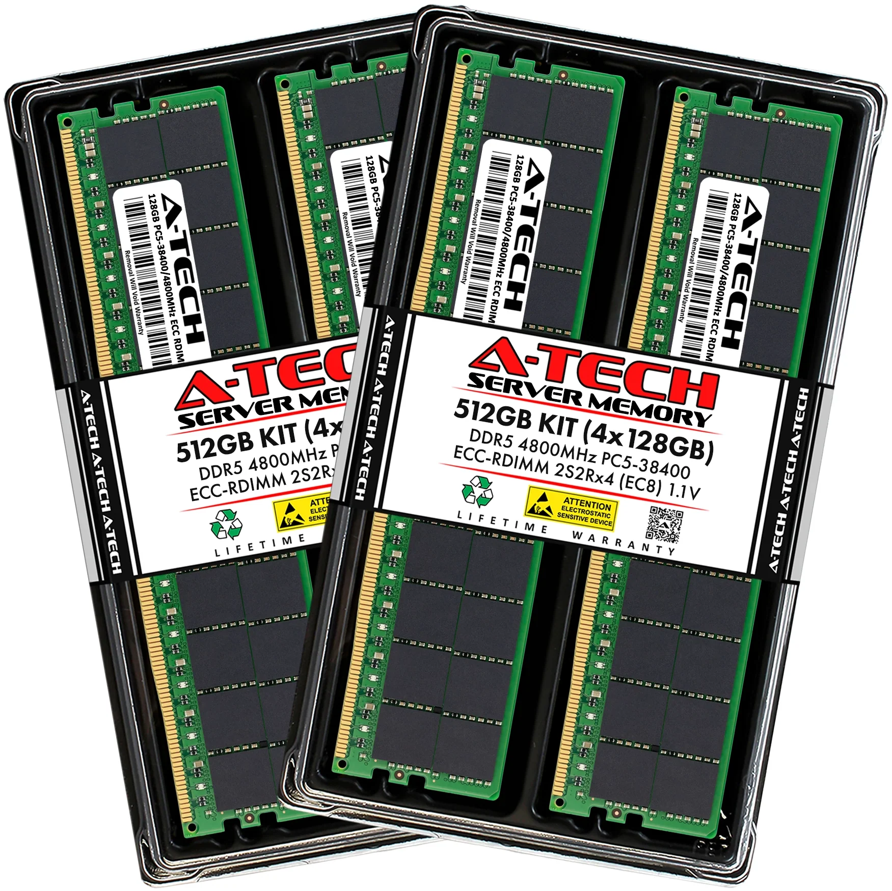 ThinkMate NearLine XE16 Memory RAM | 512GB Kit (4x128GB) 4Rx4 DDR5 4800MHz (PC5-38400) EC8 RDIMM