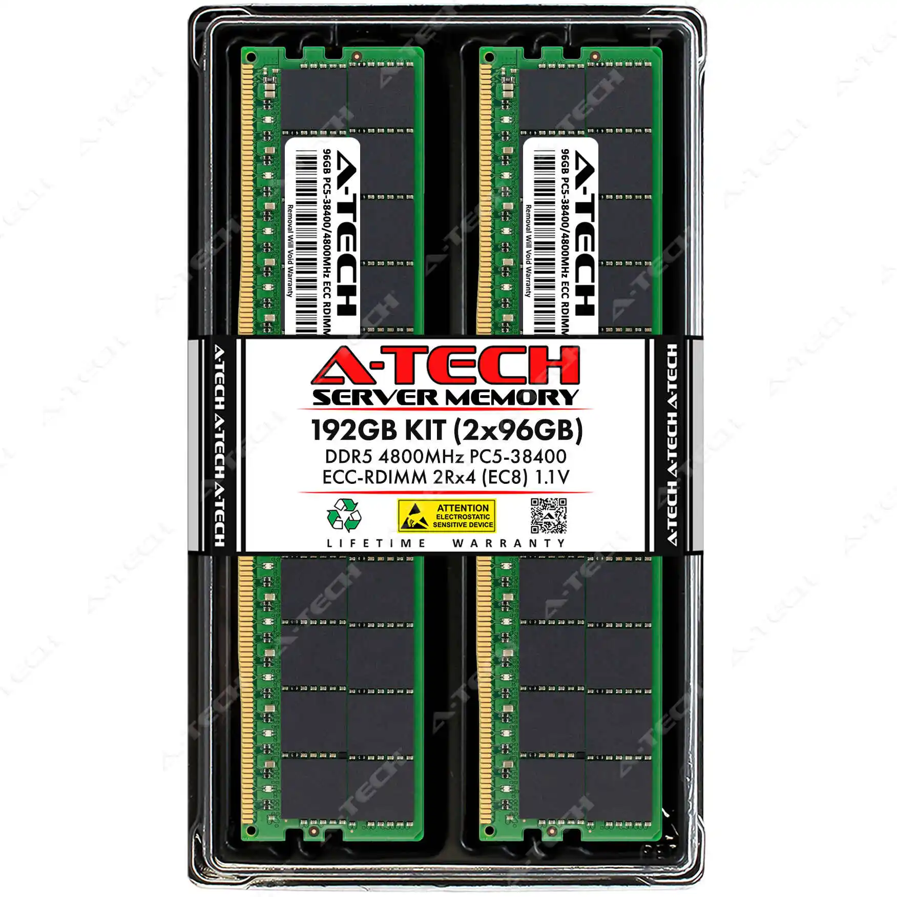 ThinkMate RAX-XT24-22S4 Memory RAM | 192GB Kit (2x96GB) 2Rx4 DDR5 4800MHz (PC5-38400) EC8 RDIMM