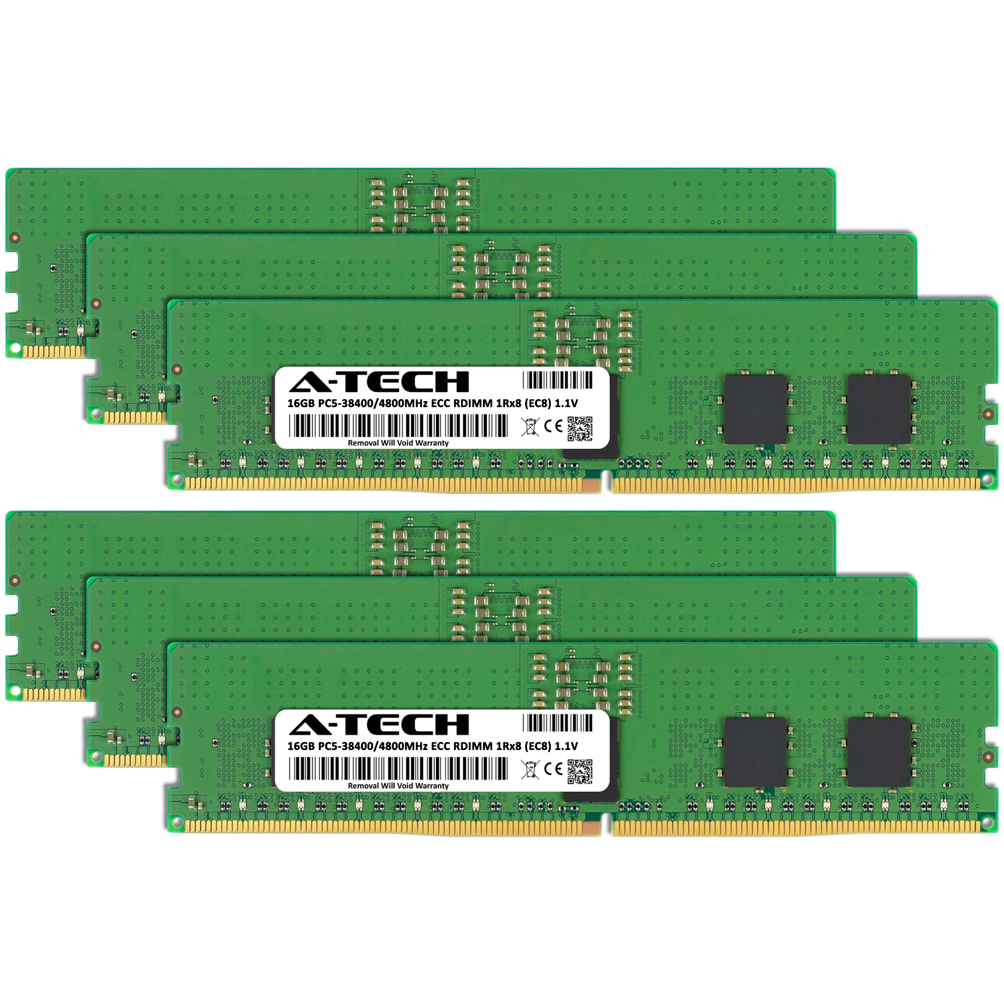 Tyan B8056T70AE26HR-2T Memory RAM | 96GB Kit (6x16GB) 1Rx8 DDR5 4800MHz (PC5-38400) EC8 RDIMM - Image 2